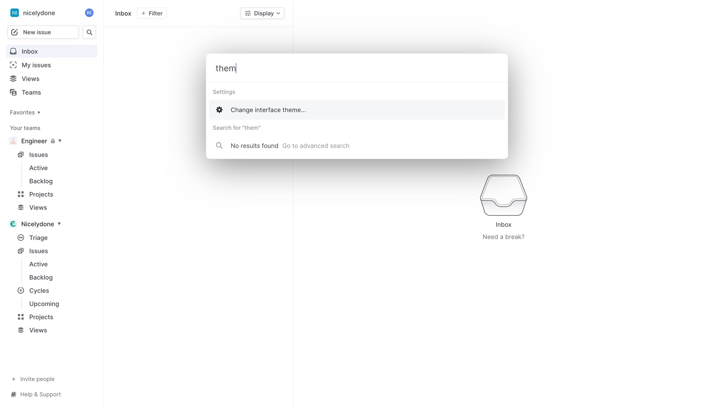 Inbox from Linear