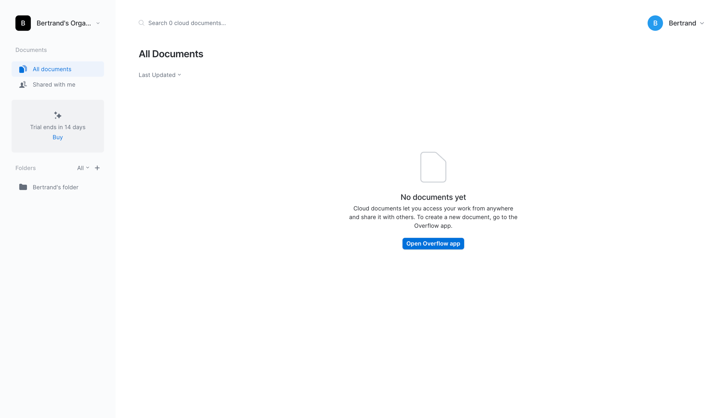 Overflow - All Documents | Overflow screen