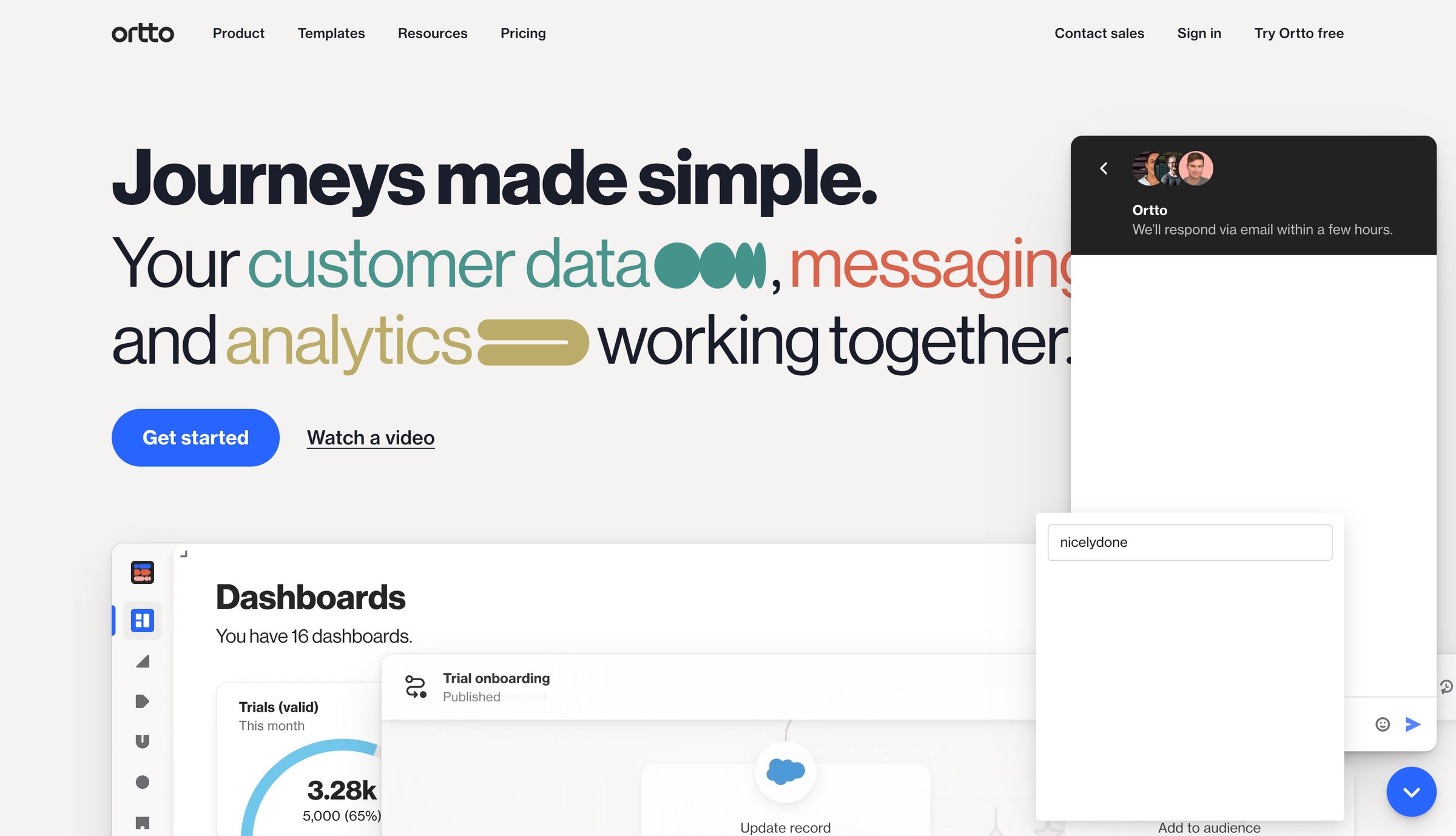 Ortto - Ortto Customer Data, Messaging | Analytics Working Together screen