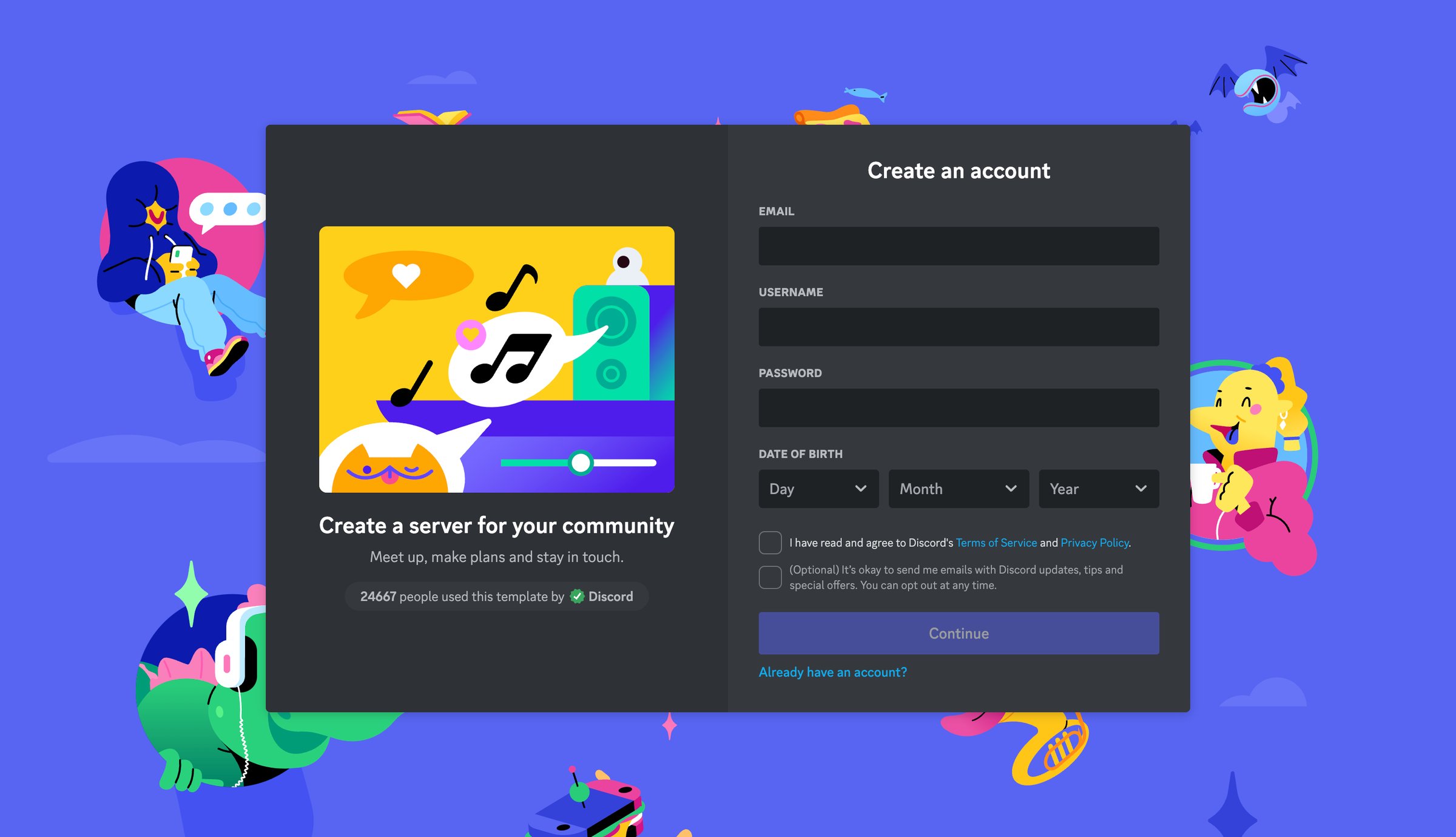 Discord screen