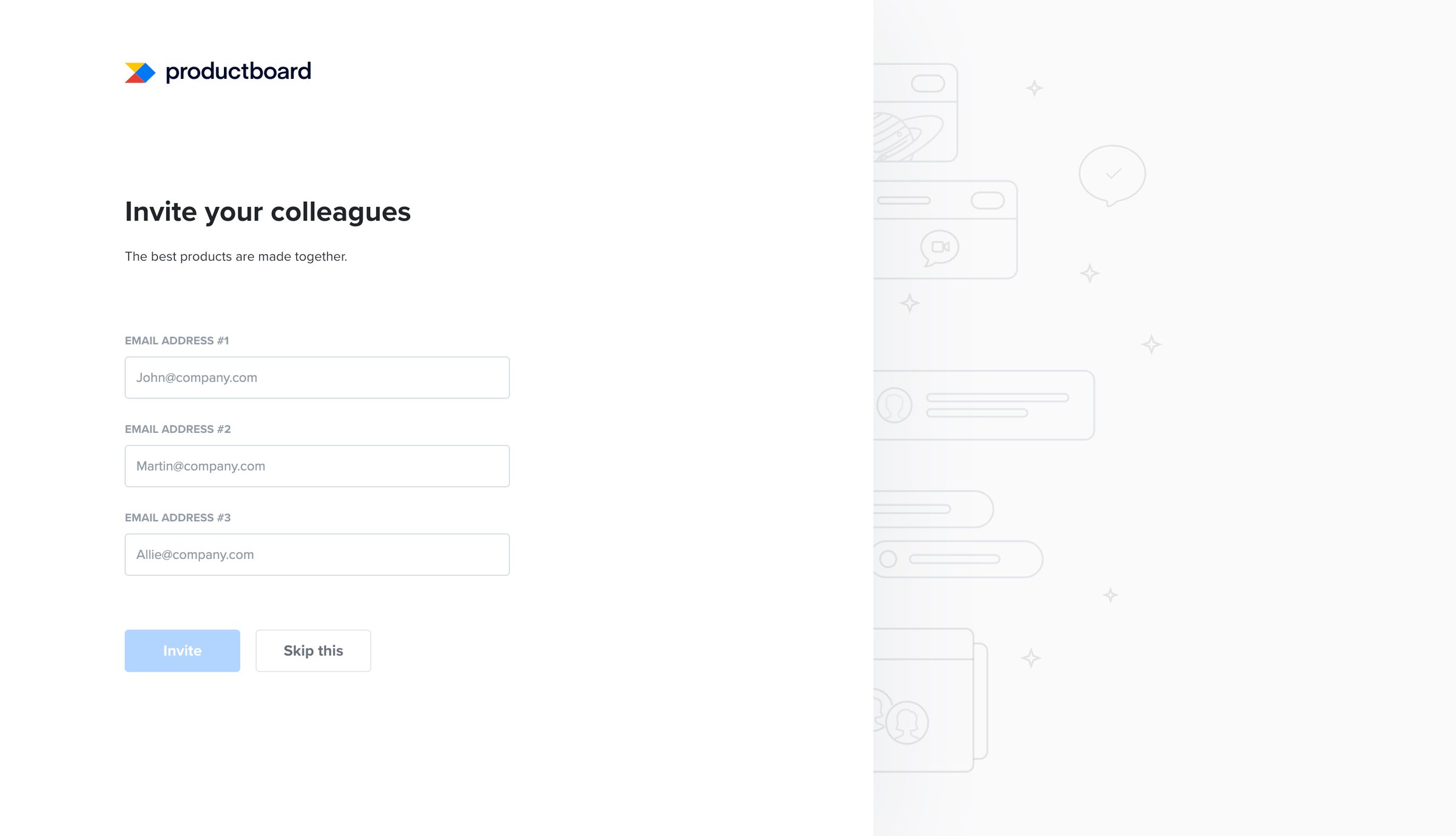 Productboard - Productboard – Welcome screen