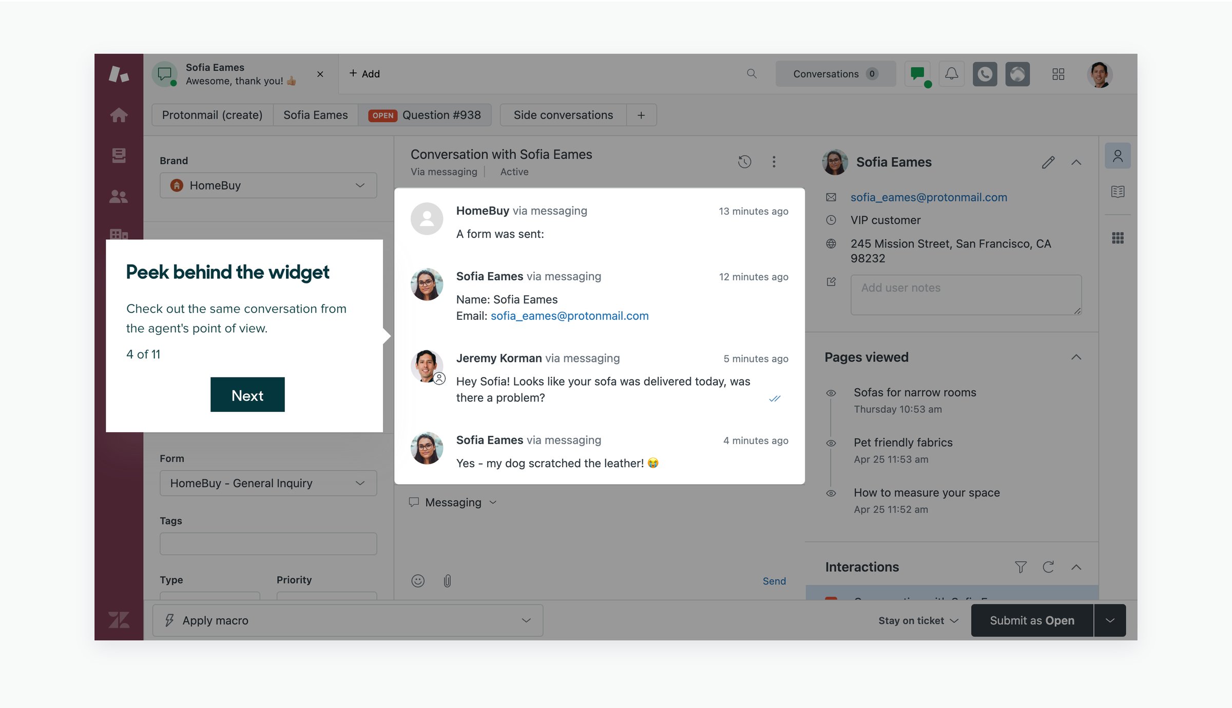 Zendesk - Take a quick tour screen