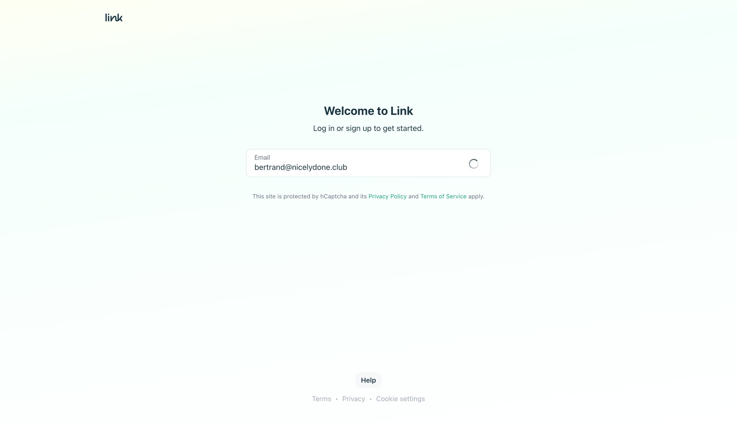 Link screen