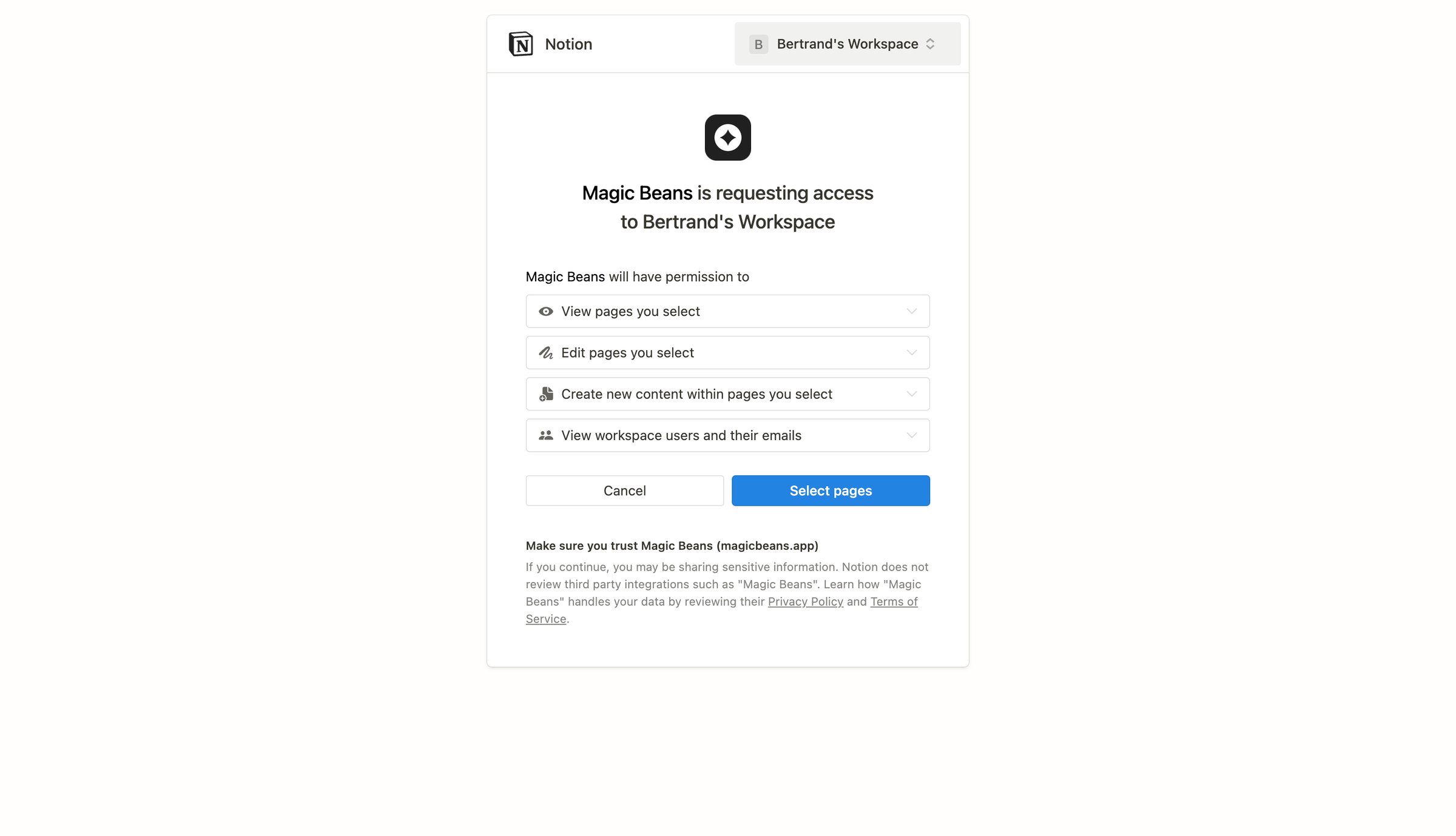 Magic Beans - Notion – The all-in-one workspace for your notes, tasks, wikis, a screen
