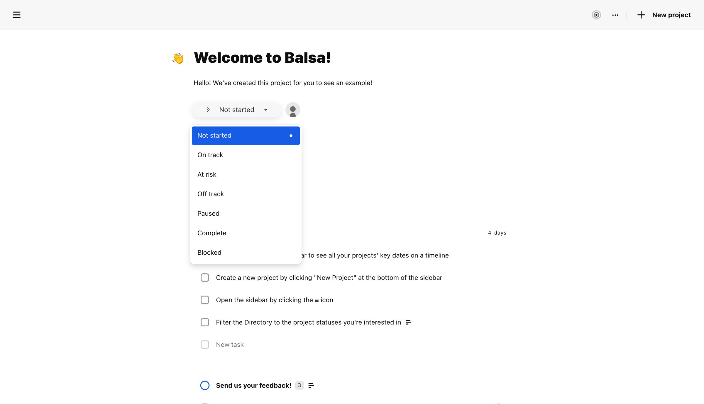 Balsa - Welcome to Balsa! | Balsa screen