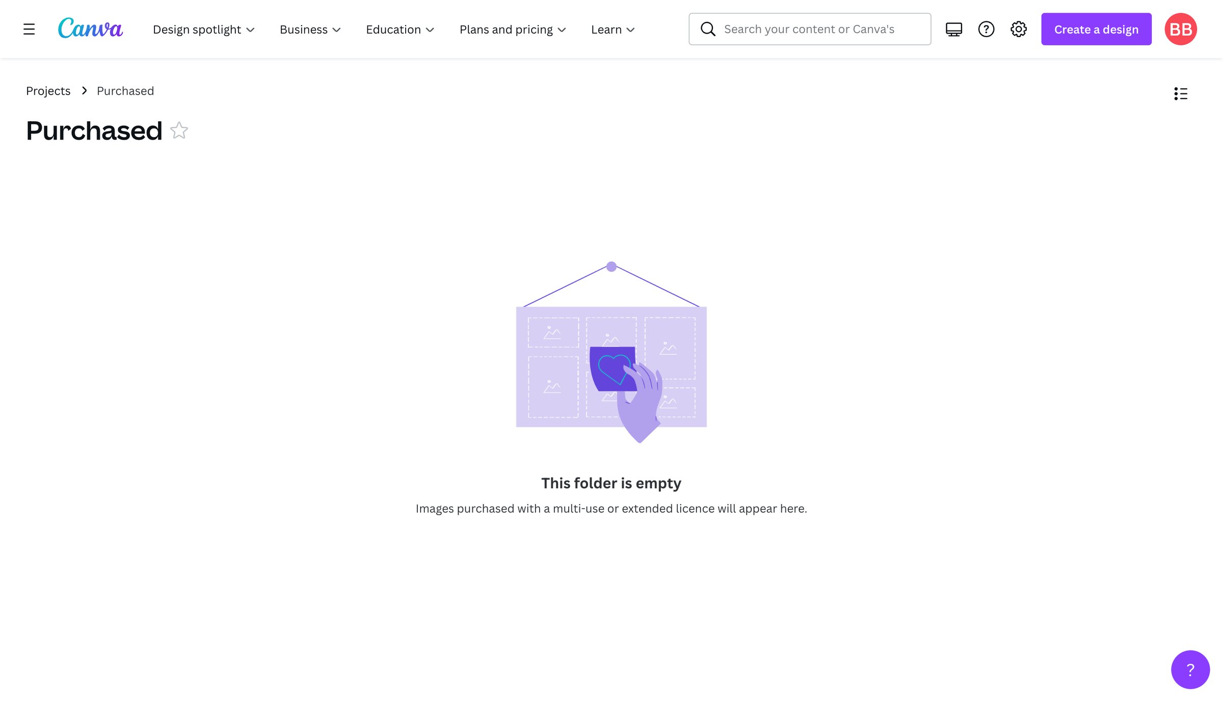 Canva - Purchased - Canva screen