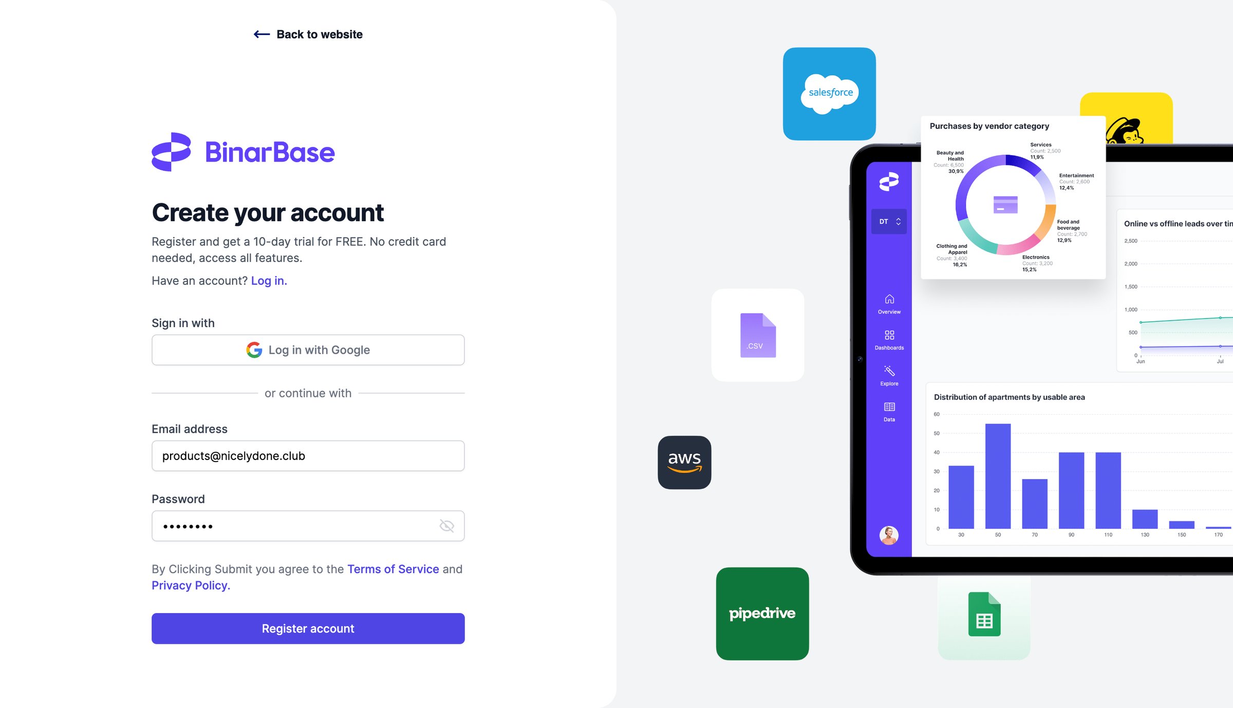 BinarBase - BinarBase for seamless analysis screen