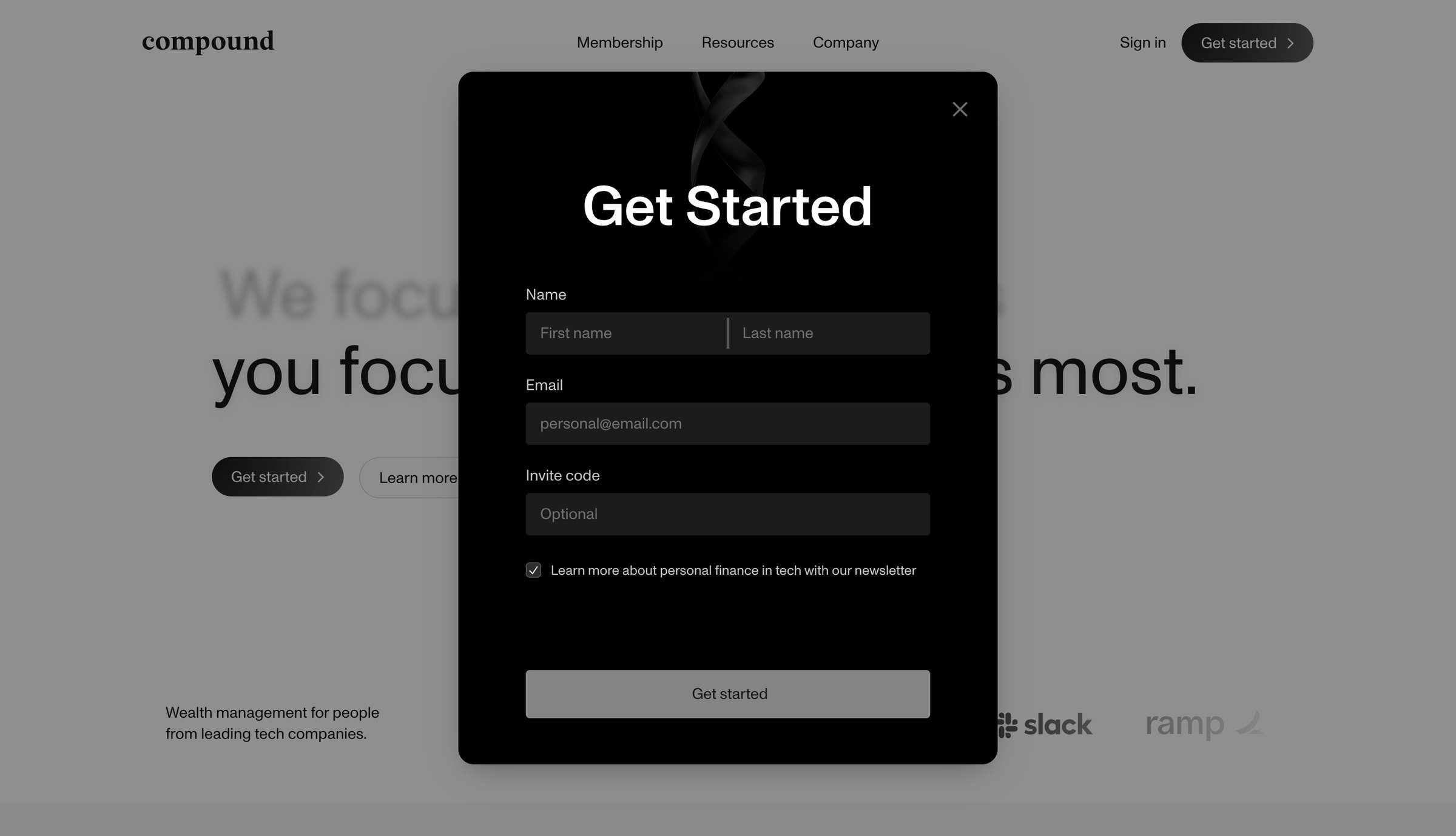 Compound - Compound | Personal finance for tech people screen