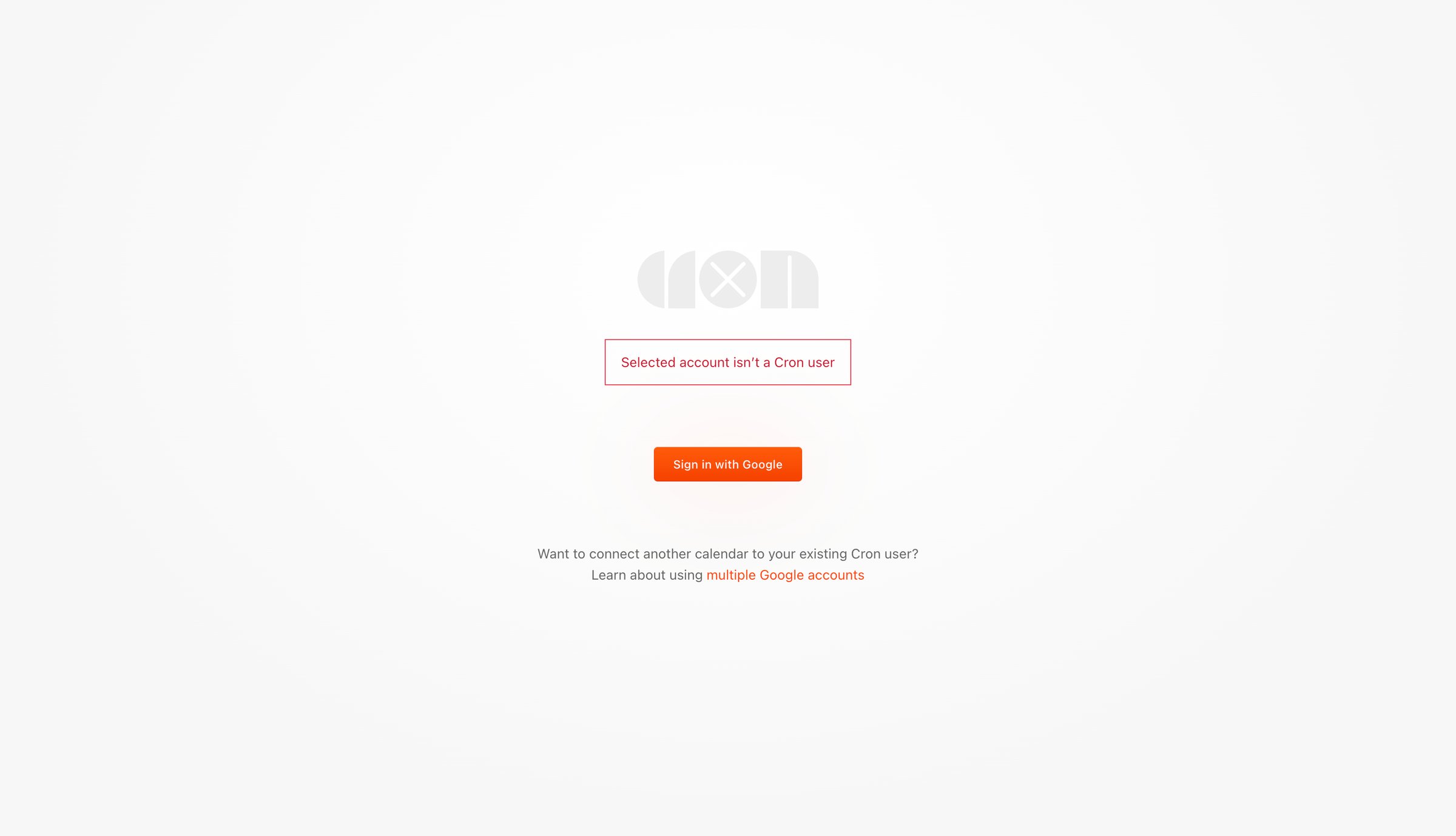 Cron screen