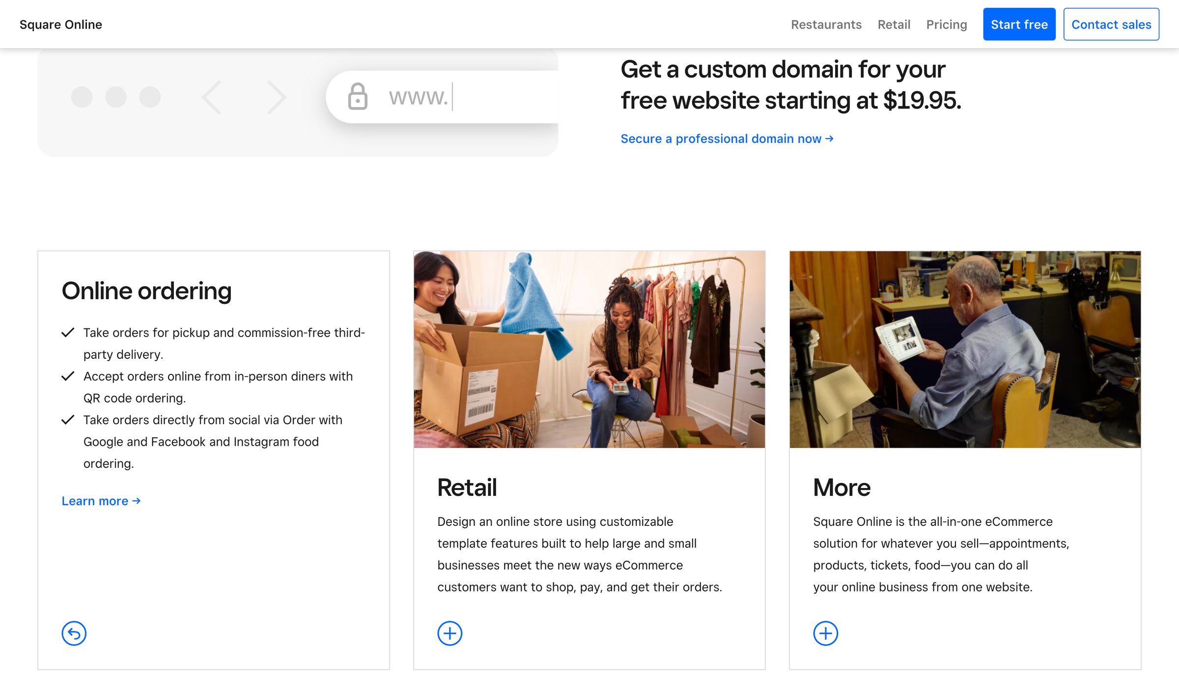 Square - Website Templates Designs | Square screen