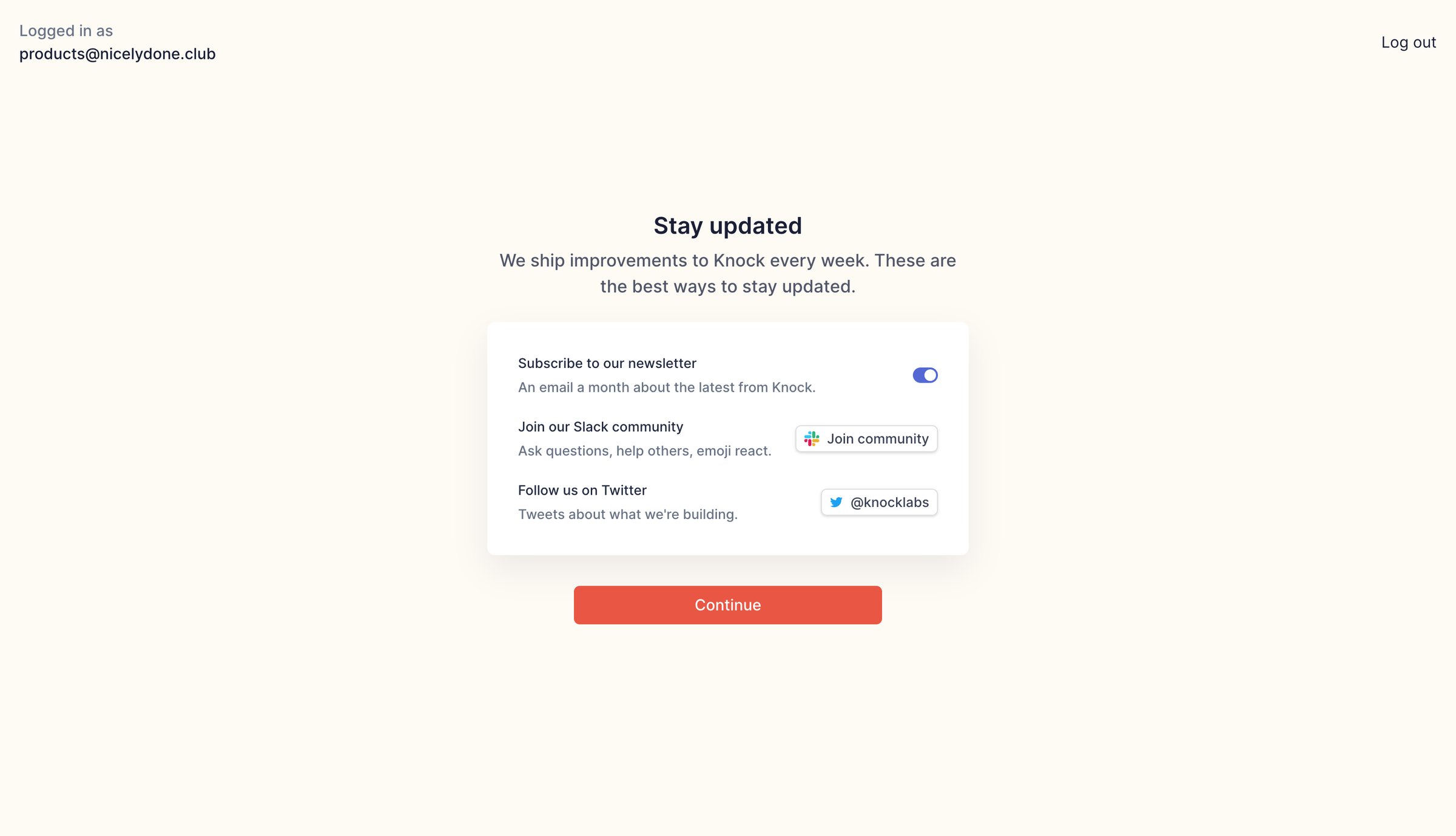 Knock - Stay updated | Knock screen