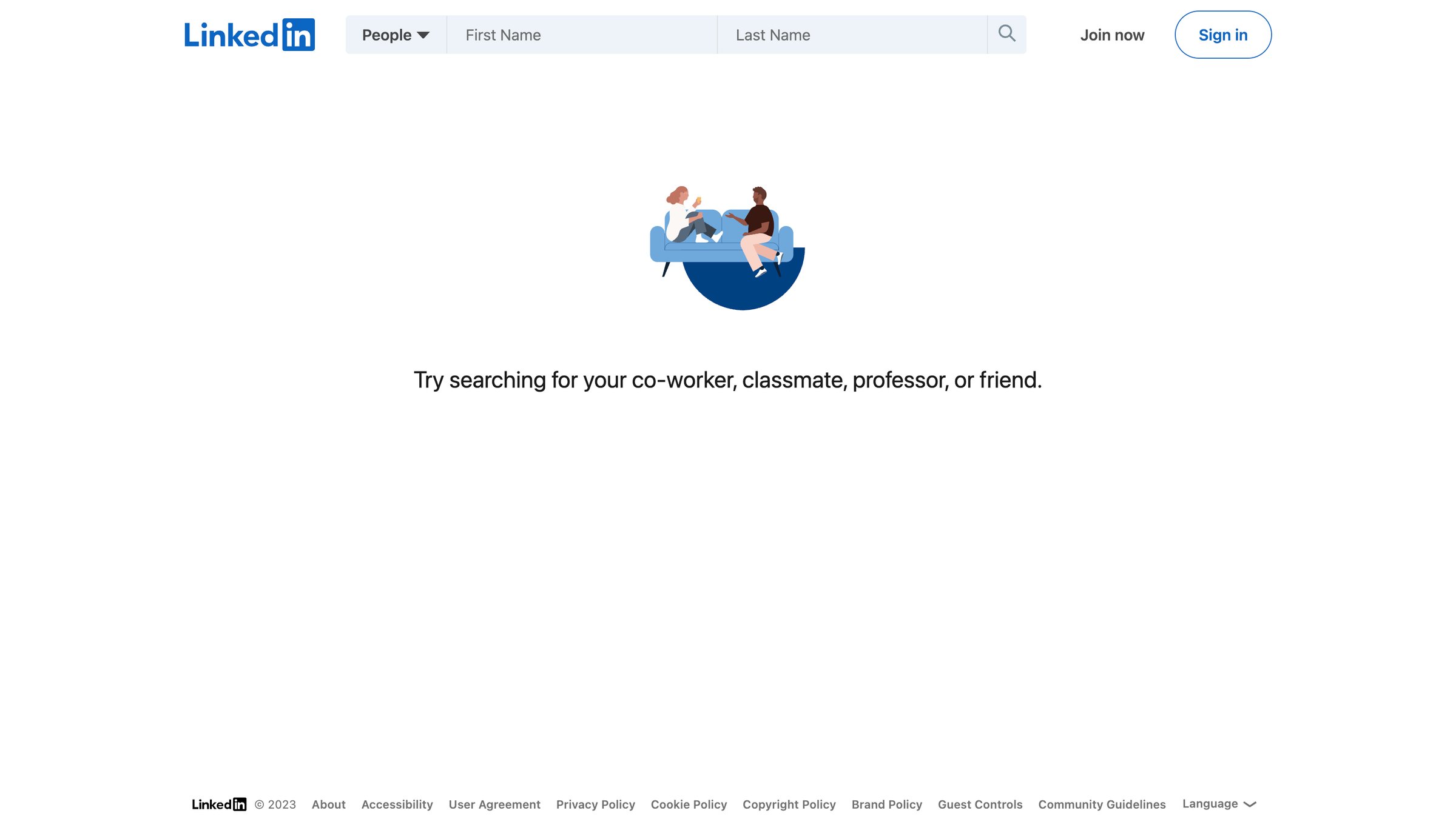 Linkedin - Search for people | LinkedIn screen