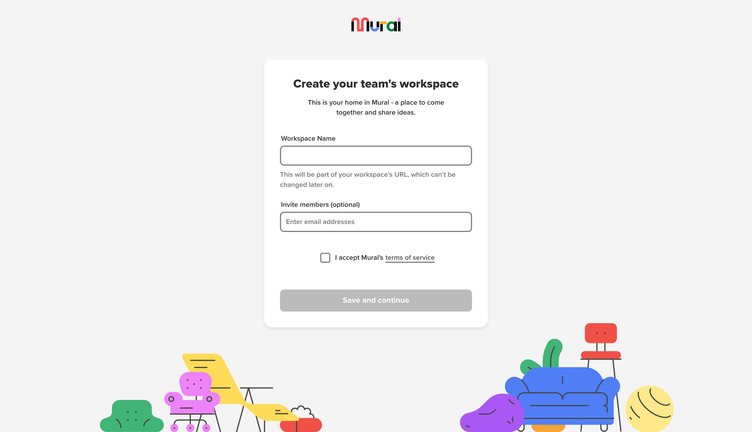 Mural - Create workspace • MURAL screen