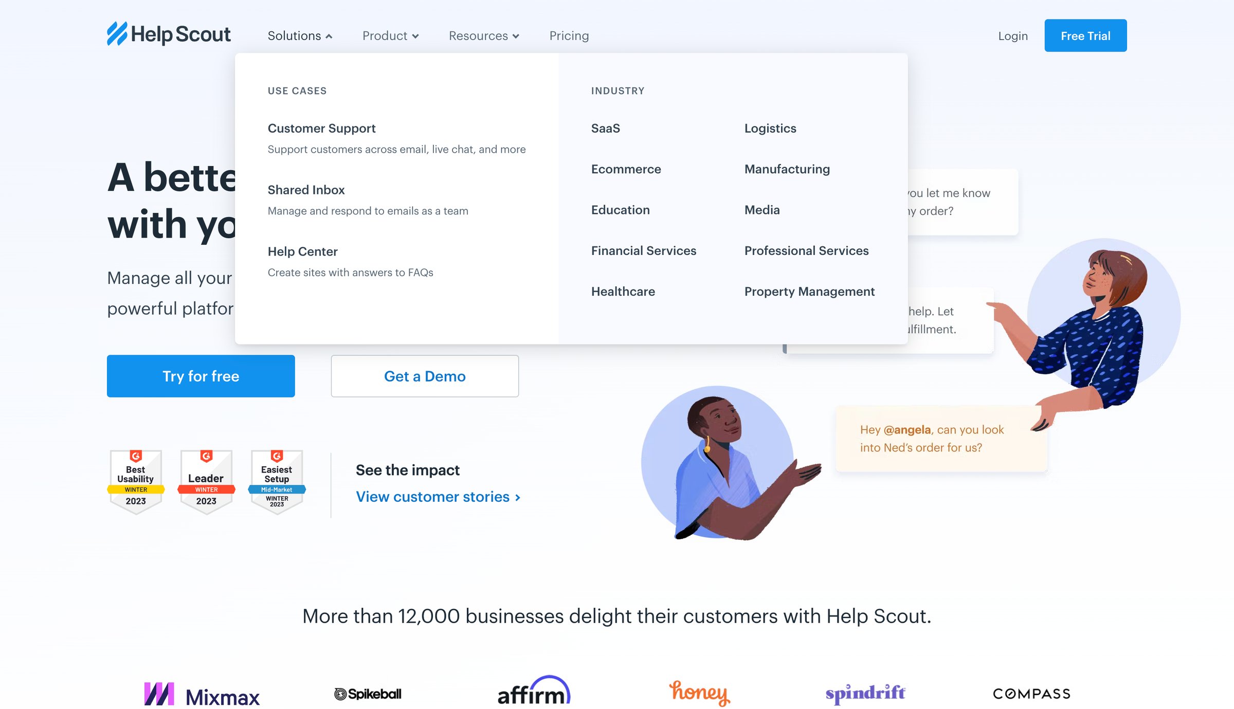 Help Scout - Help Scout Shared Inbox, Help Center, | Live Chat Software screen