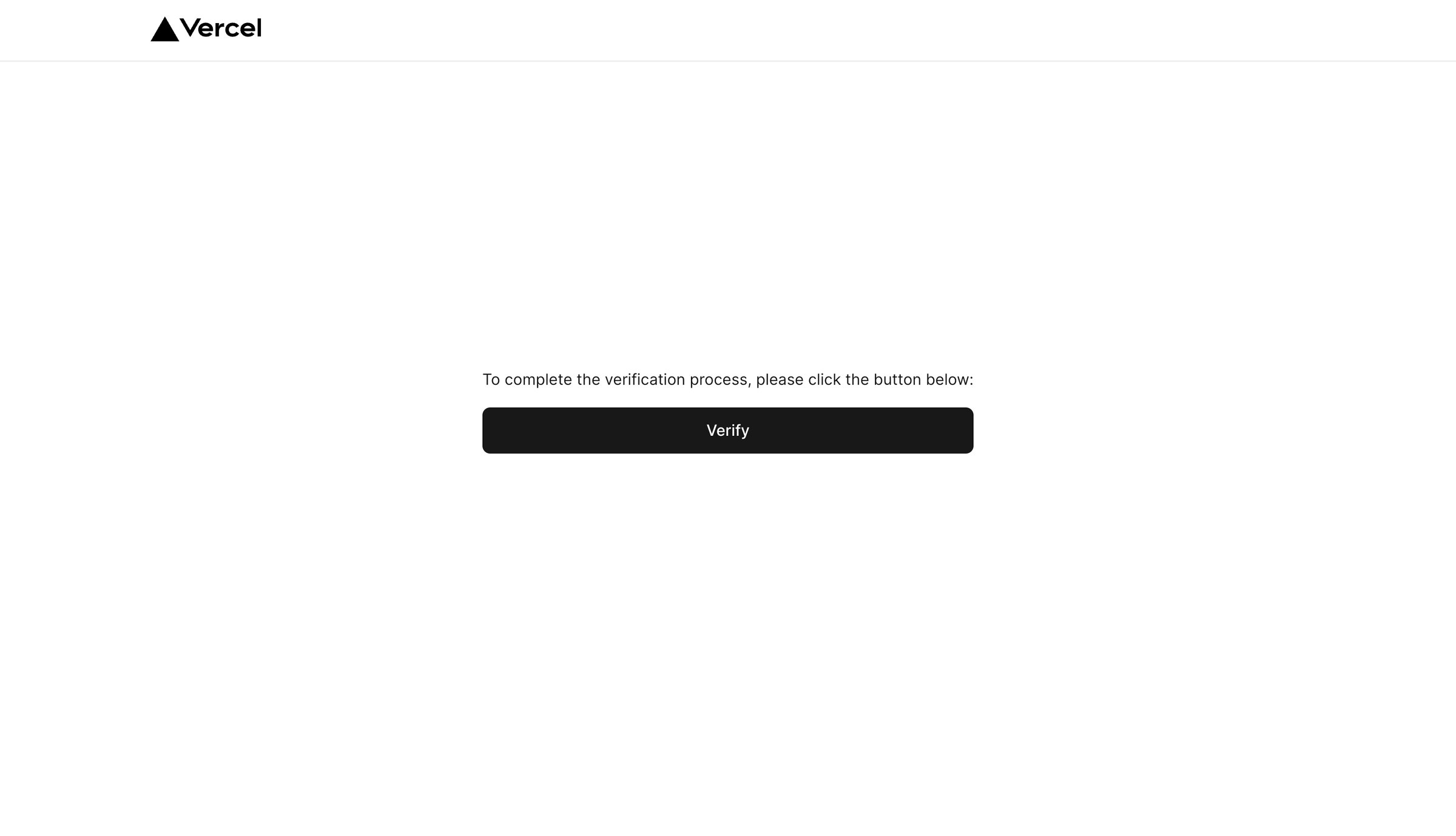 Vercel - Confirm – Vercel screen
