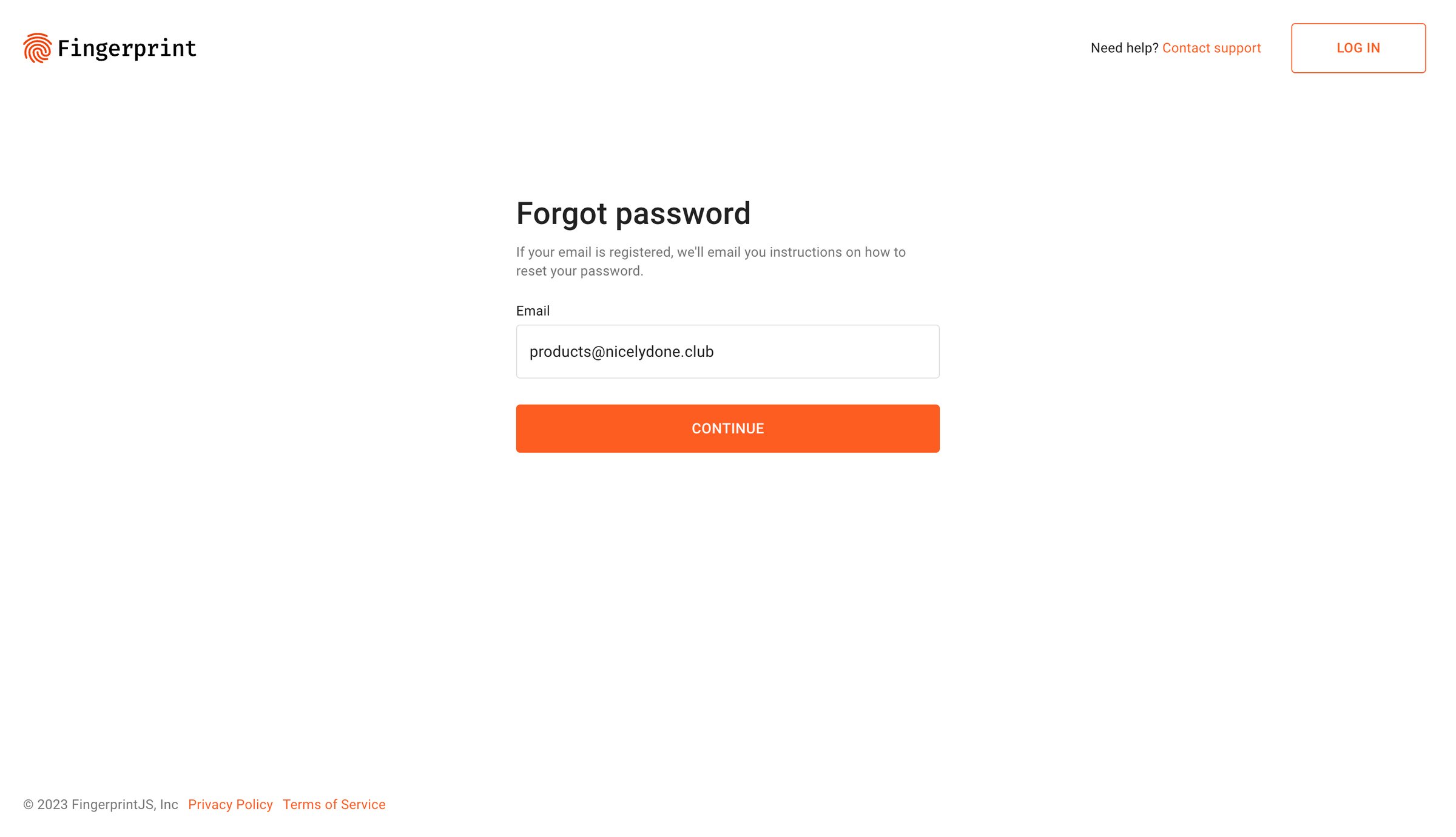 Fingerprint - Forgot Password | Fingerprint screen