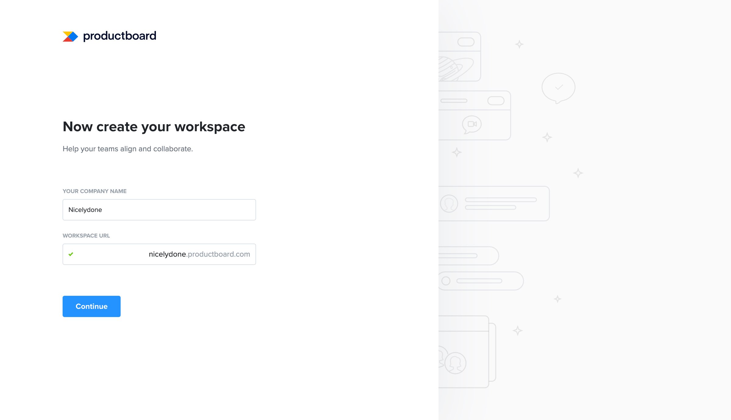 Productboard - Productboard – Welcome screen