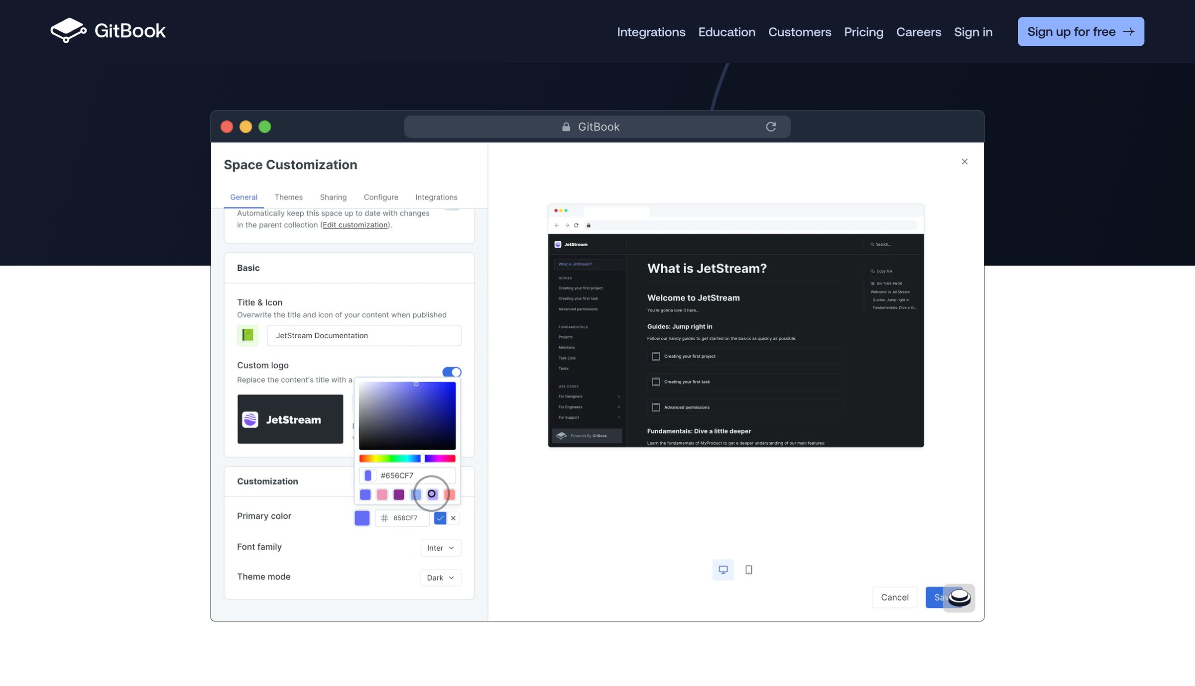 Gitbook - GitBook - Where technical teams document. screen