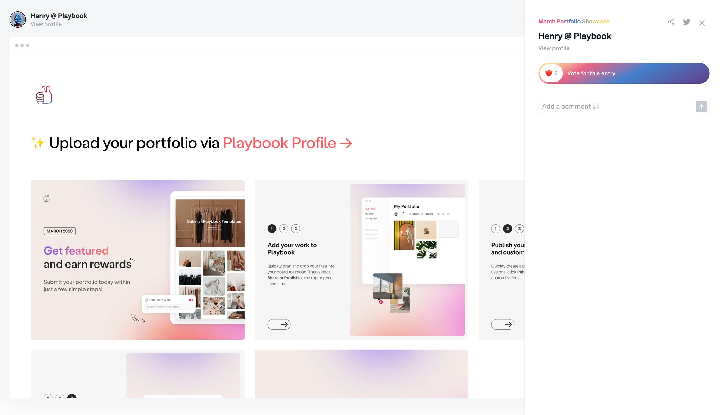 Playbook - MarchPortfolioMonth screen