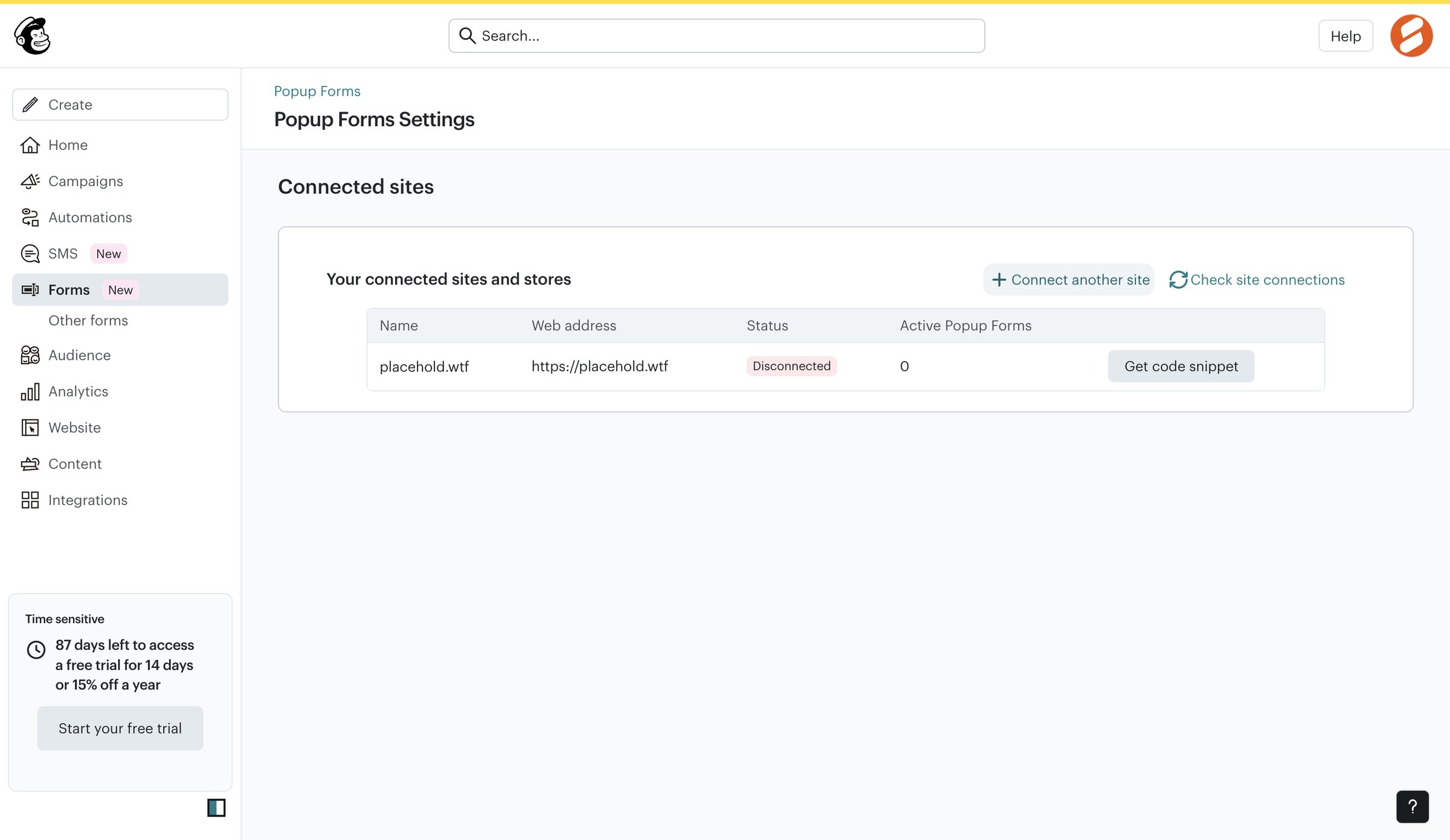 Mailchimp - Loading Page... | Mailchimp screen