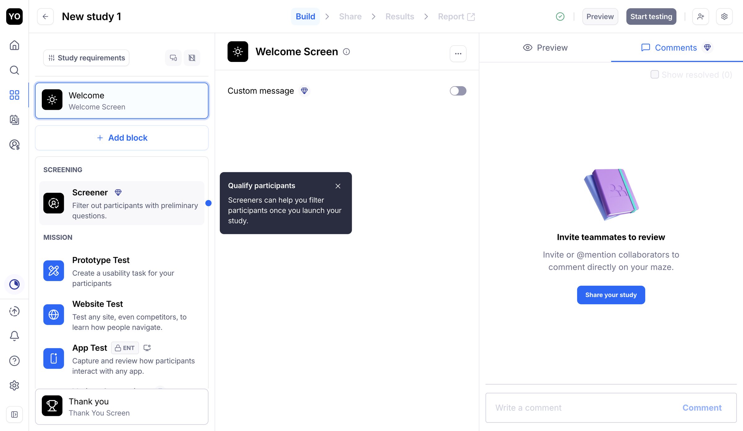Maze - Your first project - Maze Draft screen