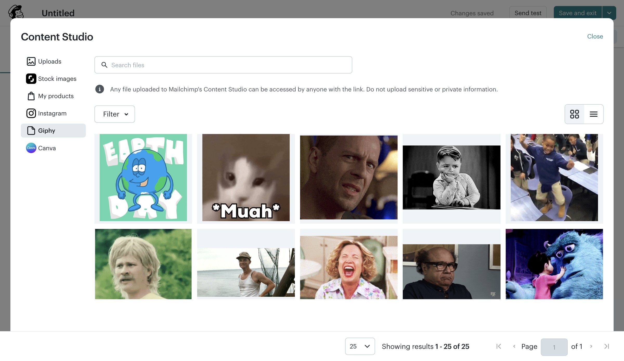 Mailchimp - Campaign Builder - Untitled | Mailchimp screen