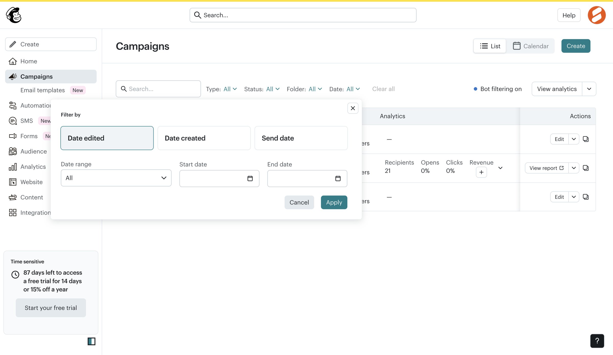 Campaigns | Mailchimp from Mailchimp