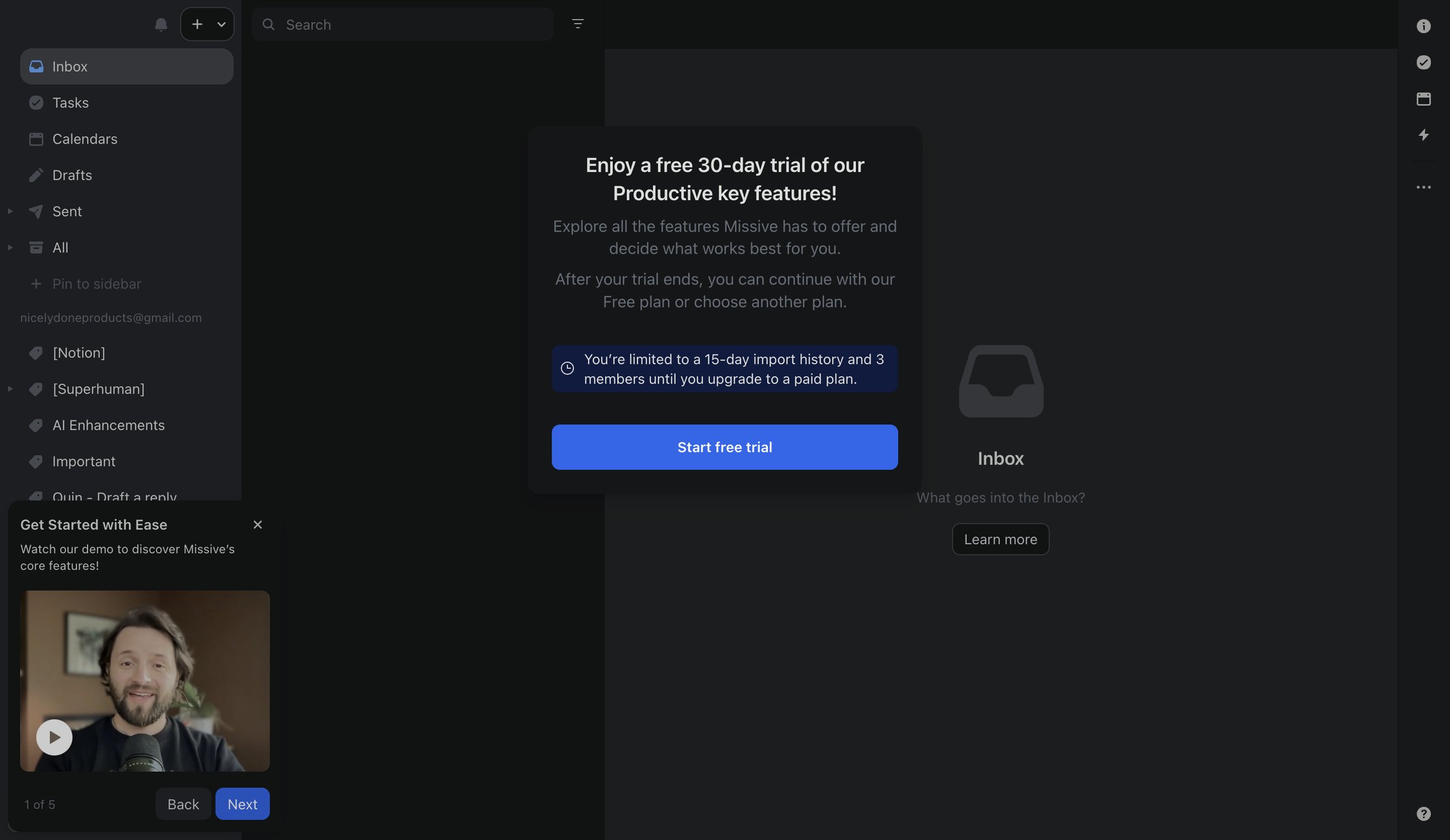 Missive - (10) Inbox screen