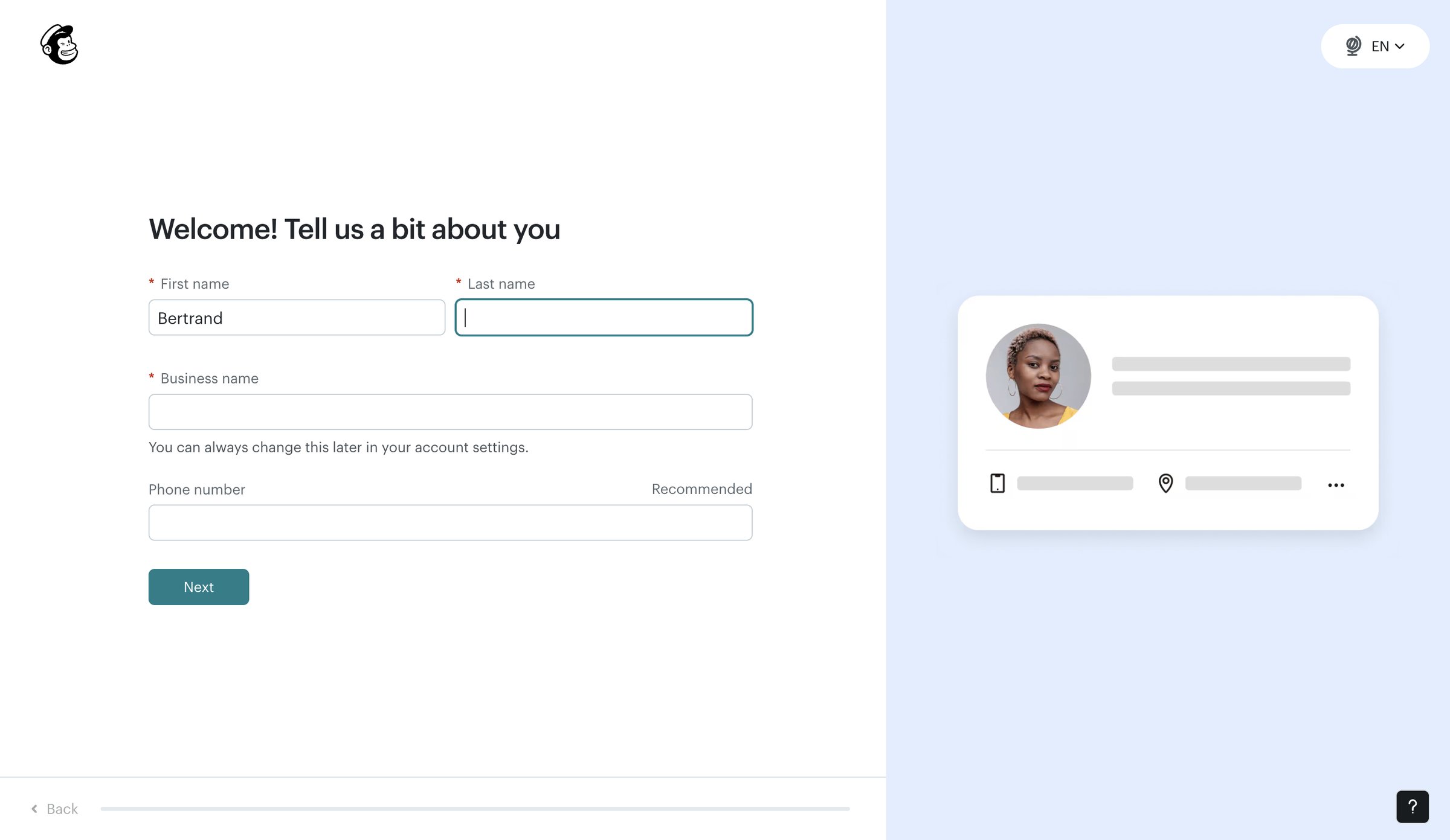 Mailchimp - Hello! You're going to love it here | Mailchimp screen