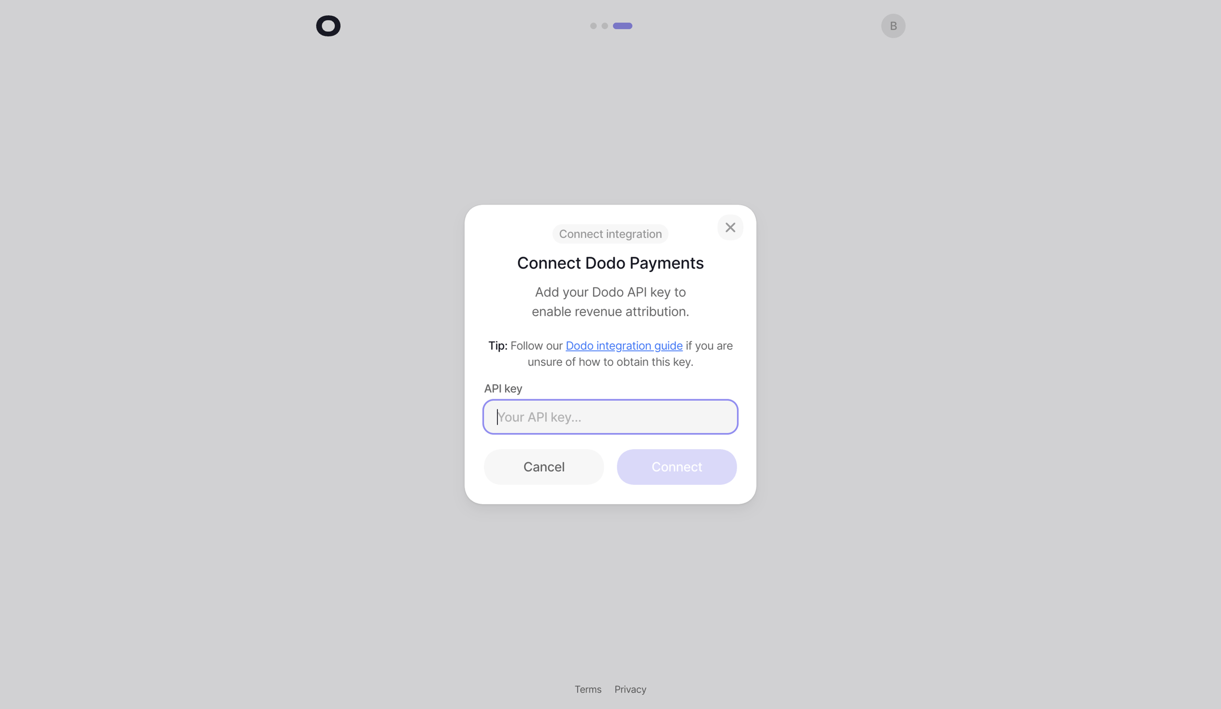 Visitors - visitors.now/onboarding/project screen