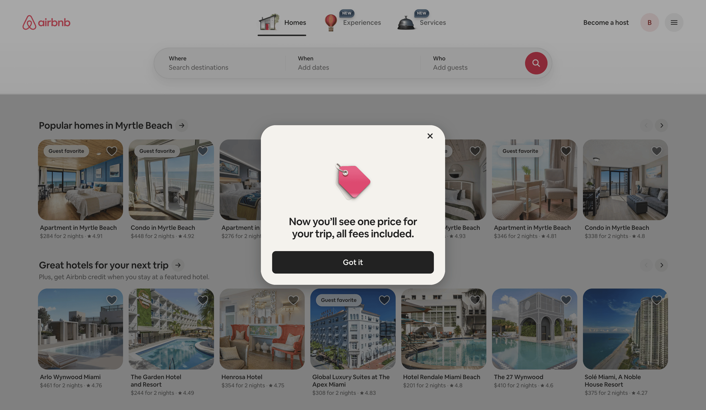 Airbnb - Airbnb | Vacation rentals, cabins, beach houses, & more screen