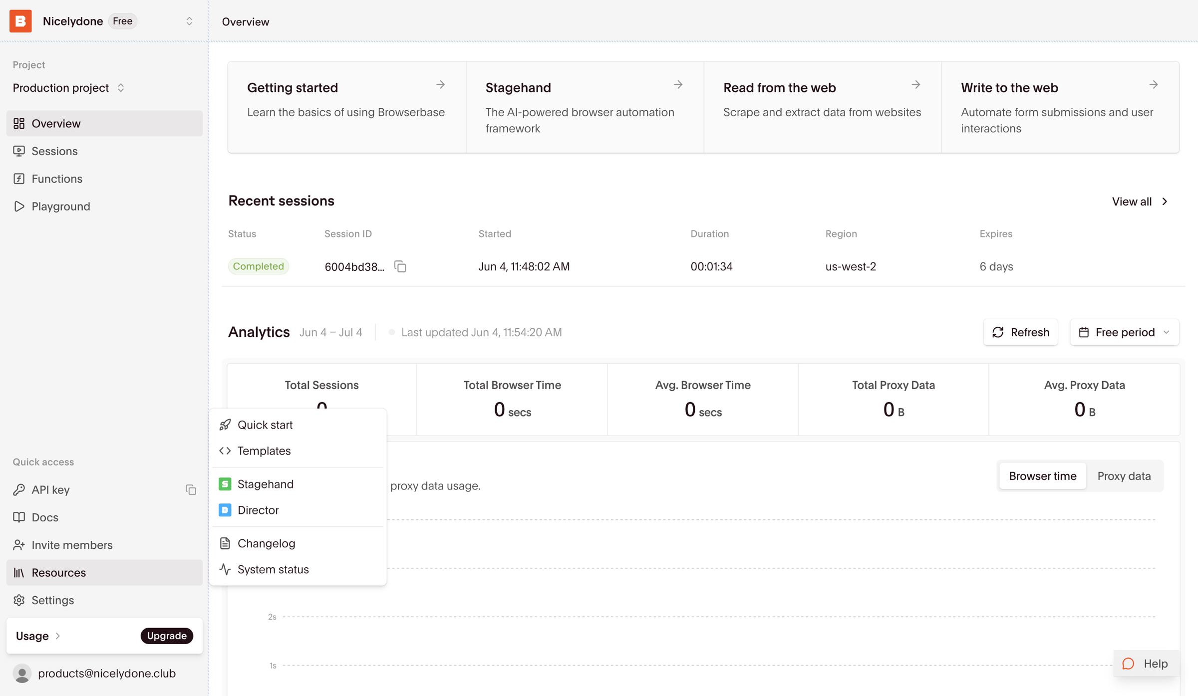 Browserbase - Browserbase - Headless Web Browser API screen