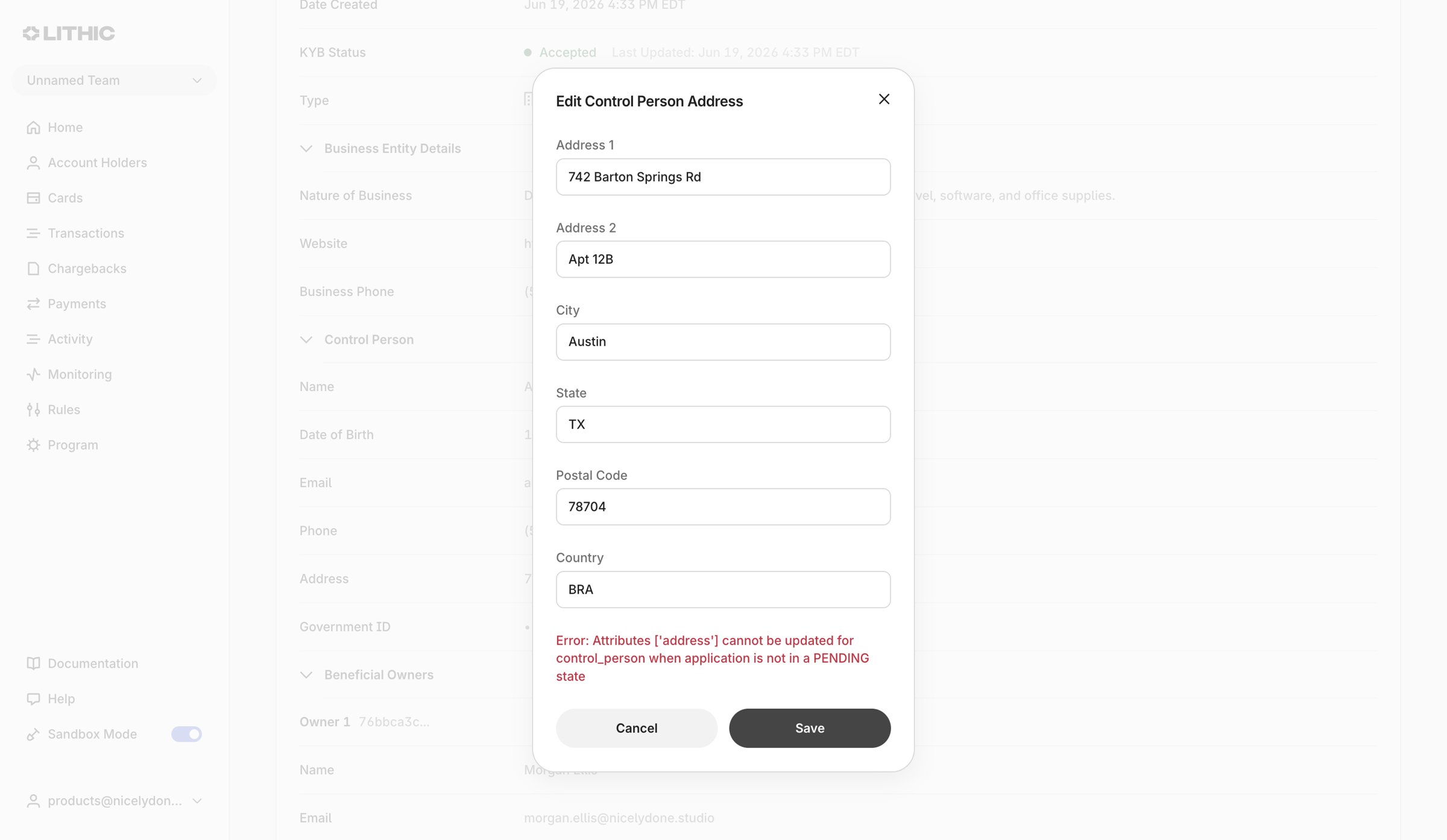 Lithic - Account Holders from Lithic