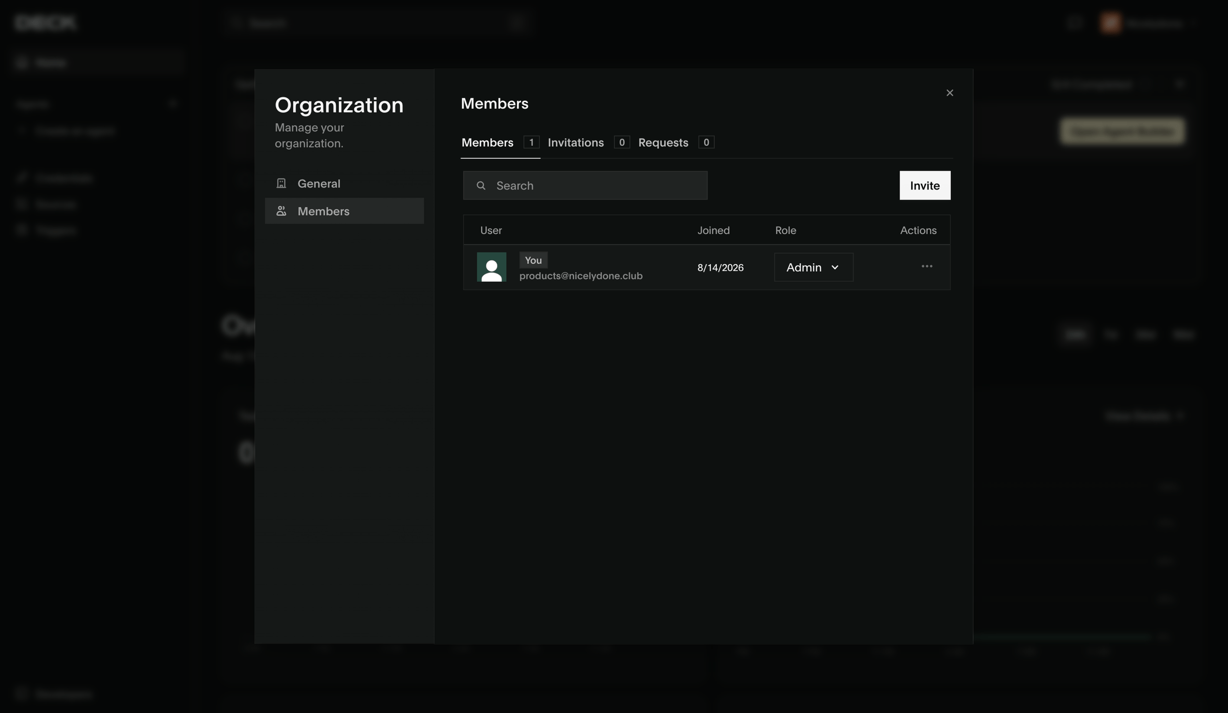 Deck - Home | Deck Console screen