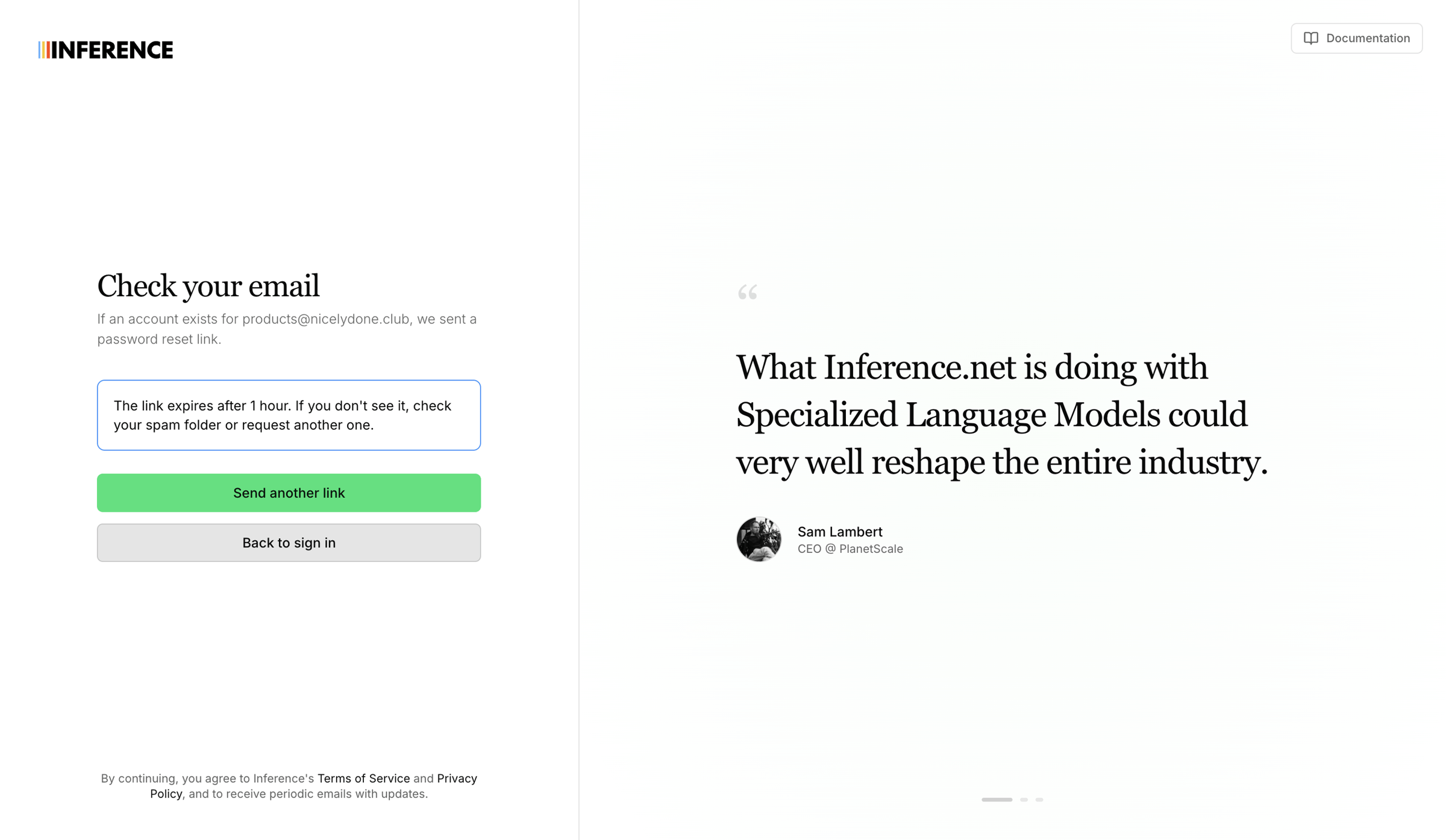 Inference - Inference.net | Full-Stack LLM Lifecycle Platform screen