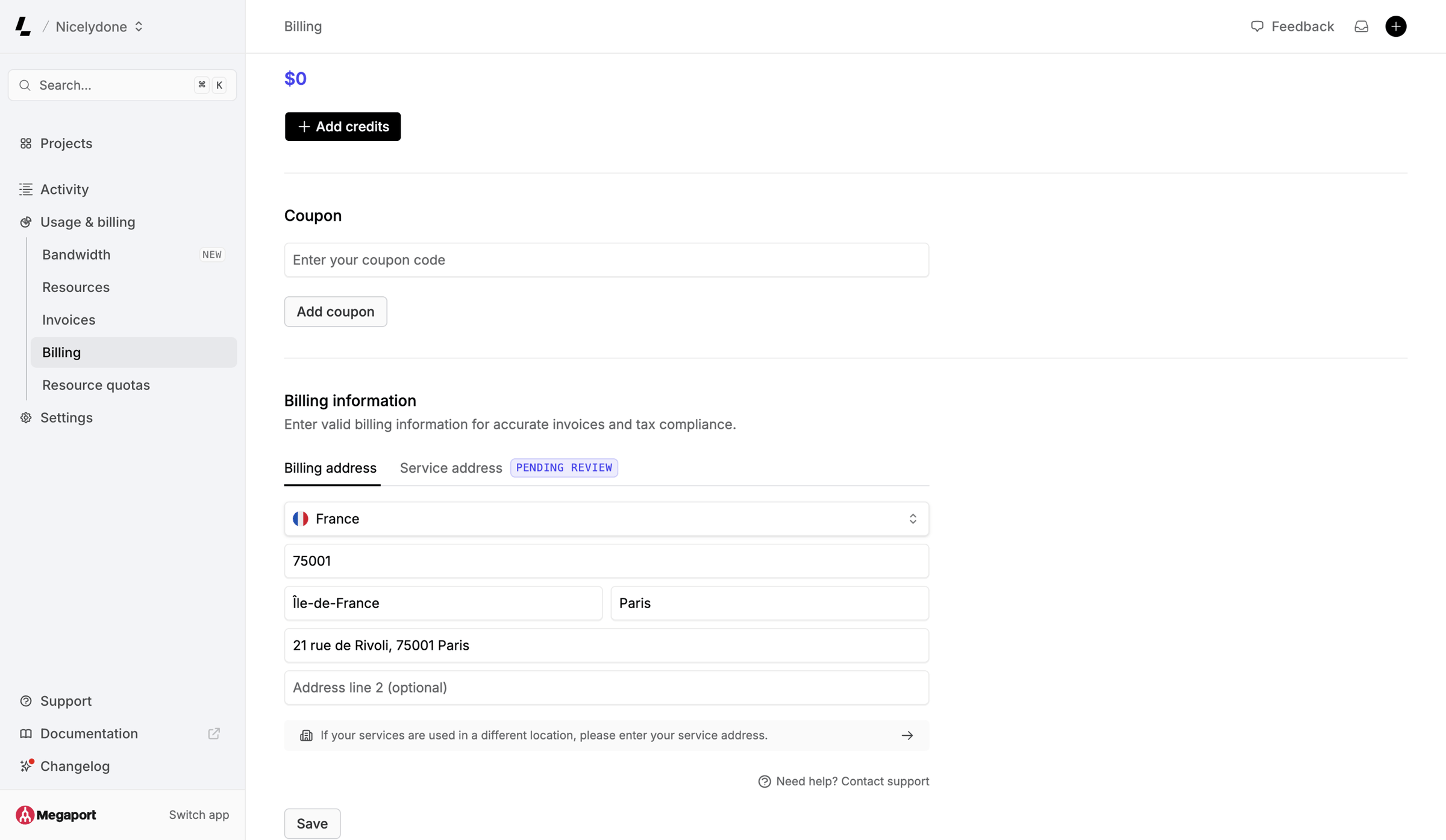 Latitude.sh - Billing – Dashboard - Latitude.sh screen
