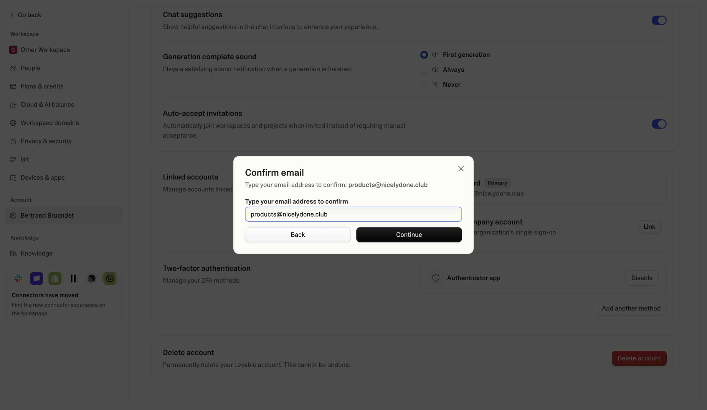 Lovable screen