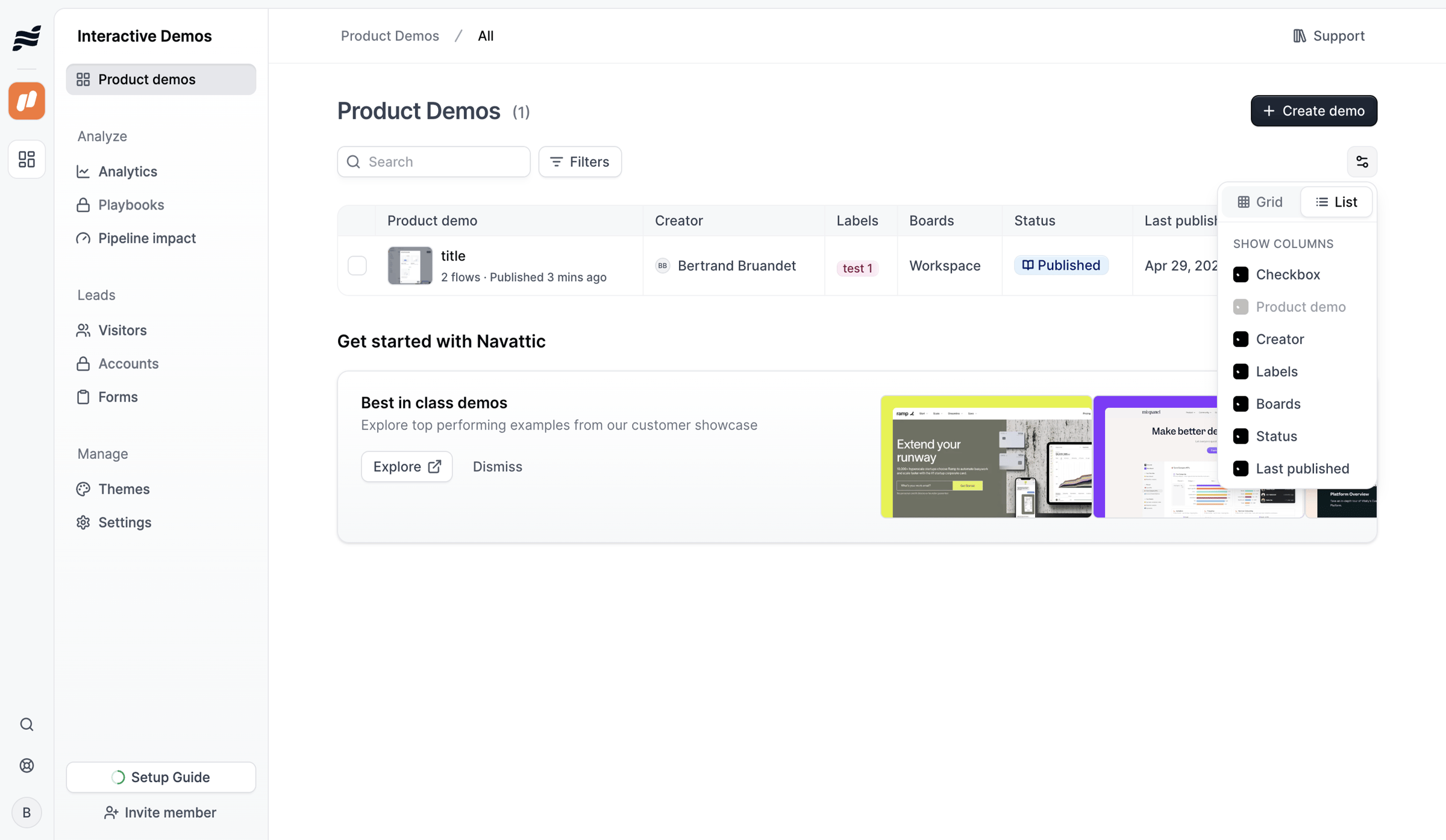 Navattic - Product Demos · nicelydone3 screen