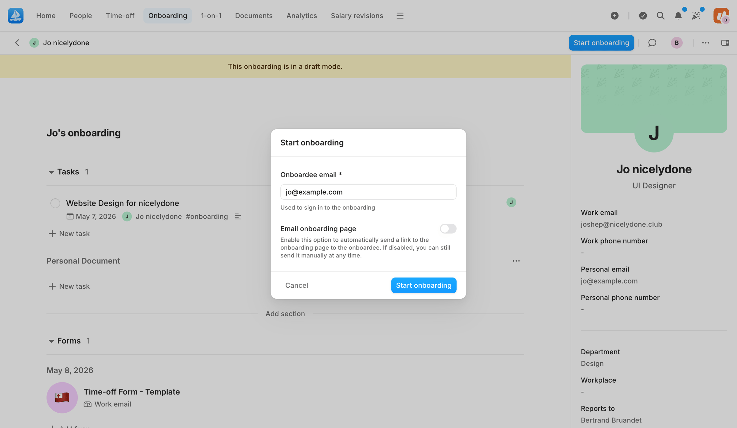 Aboard - Onboardees | Aboard screen