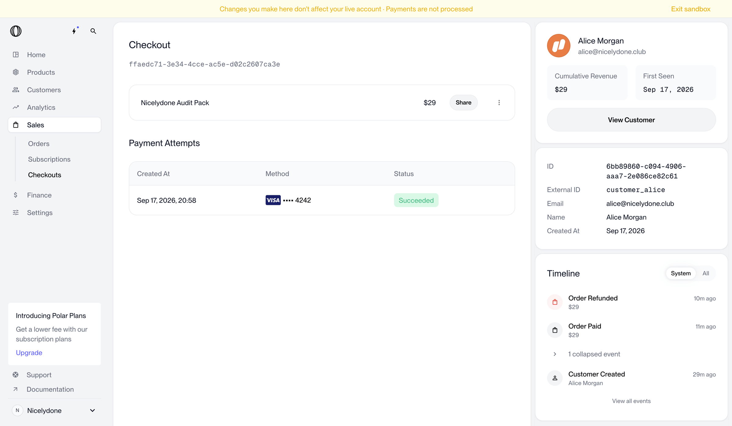 Polar - Checkout | Nicelydone | Polar screen