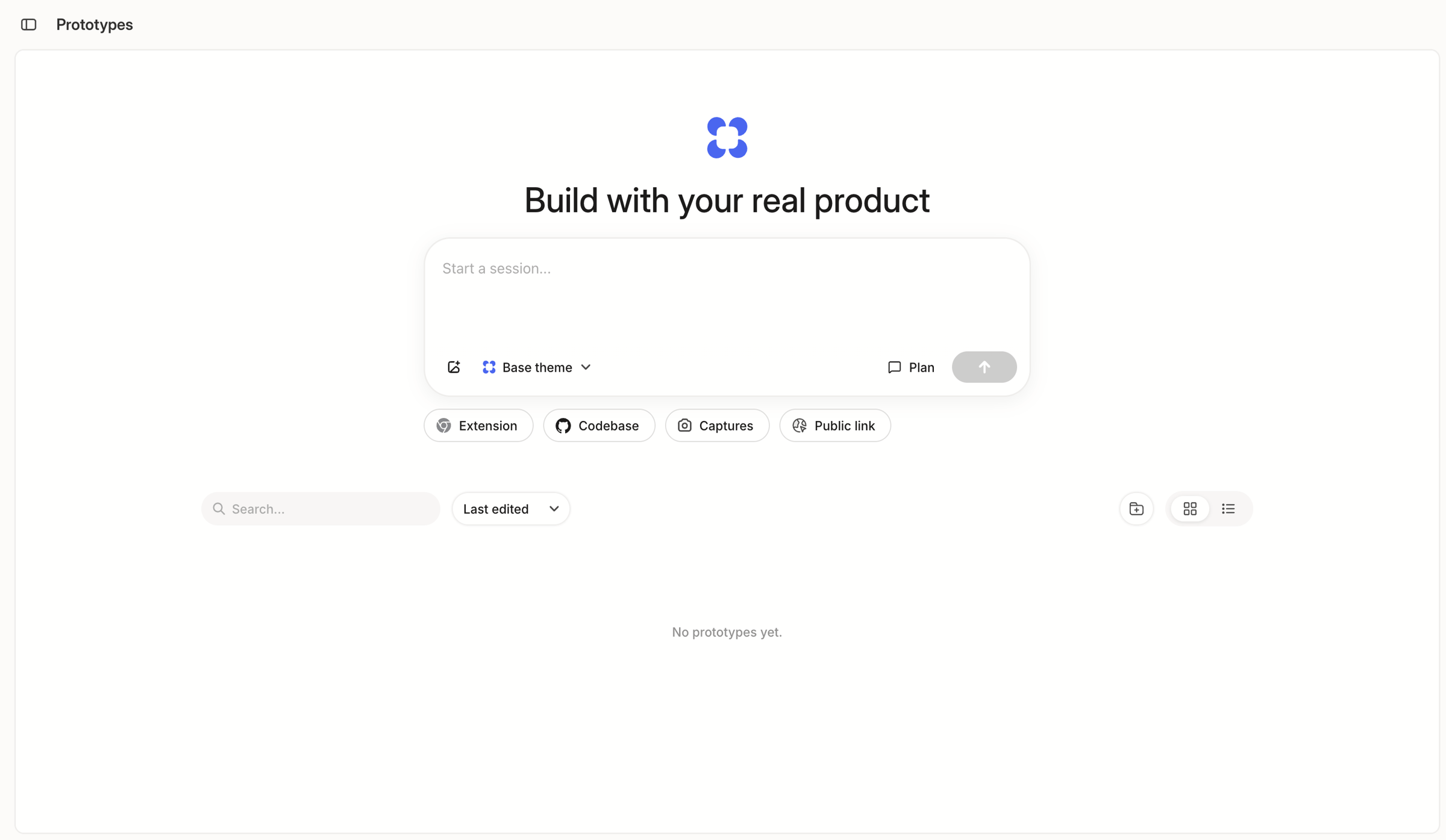 Alloy - Prototypes screen