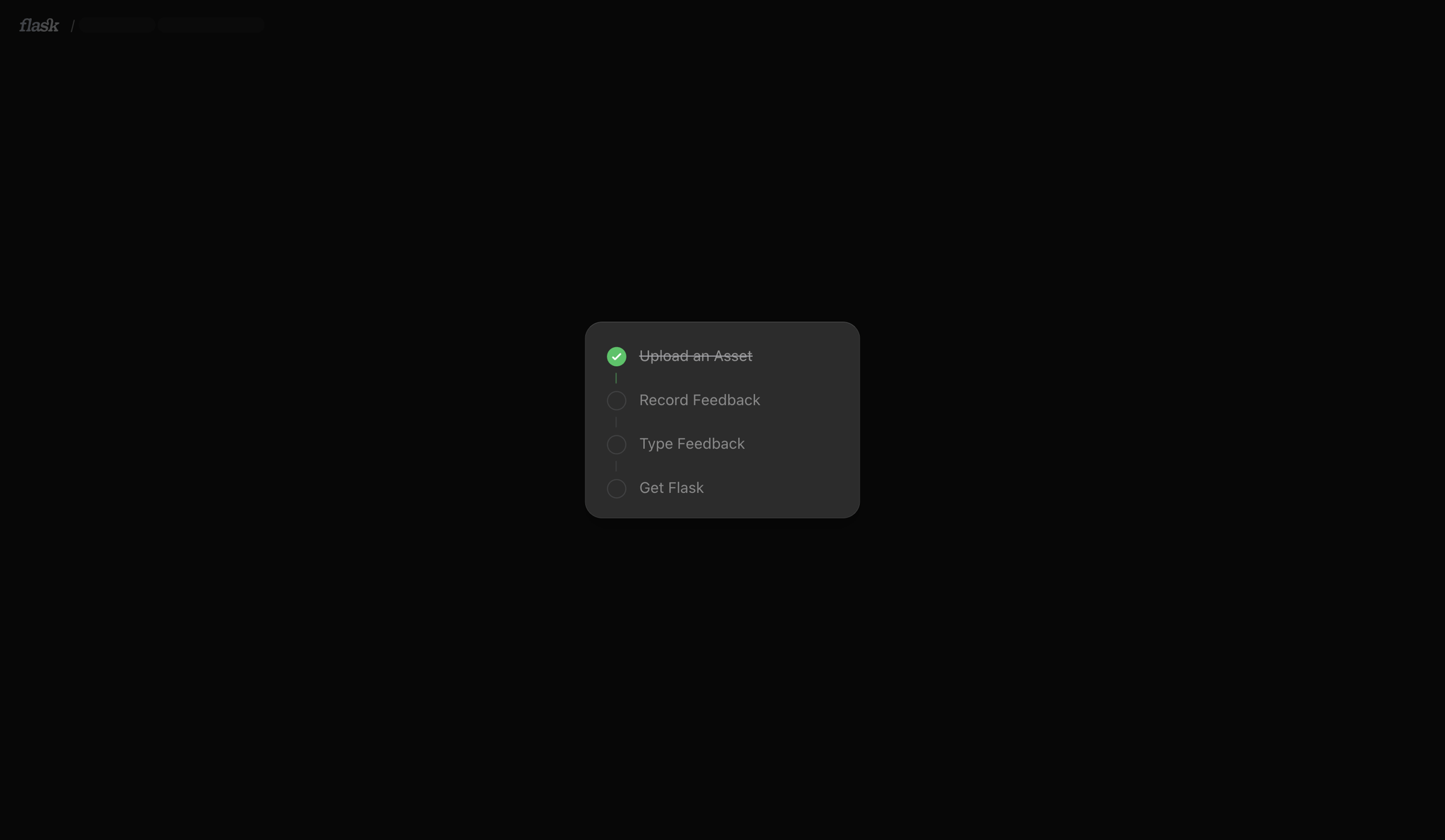 Flask screen