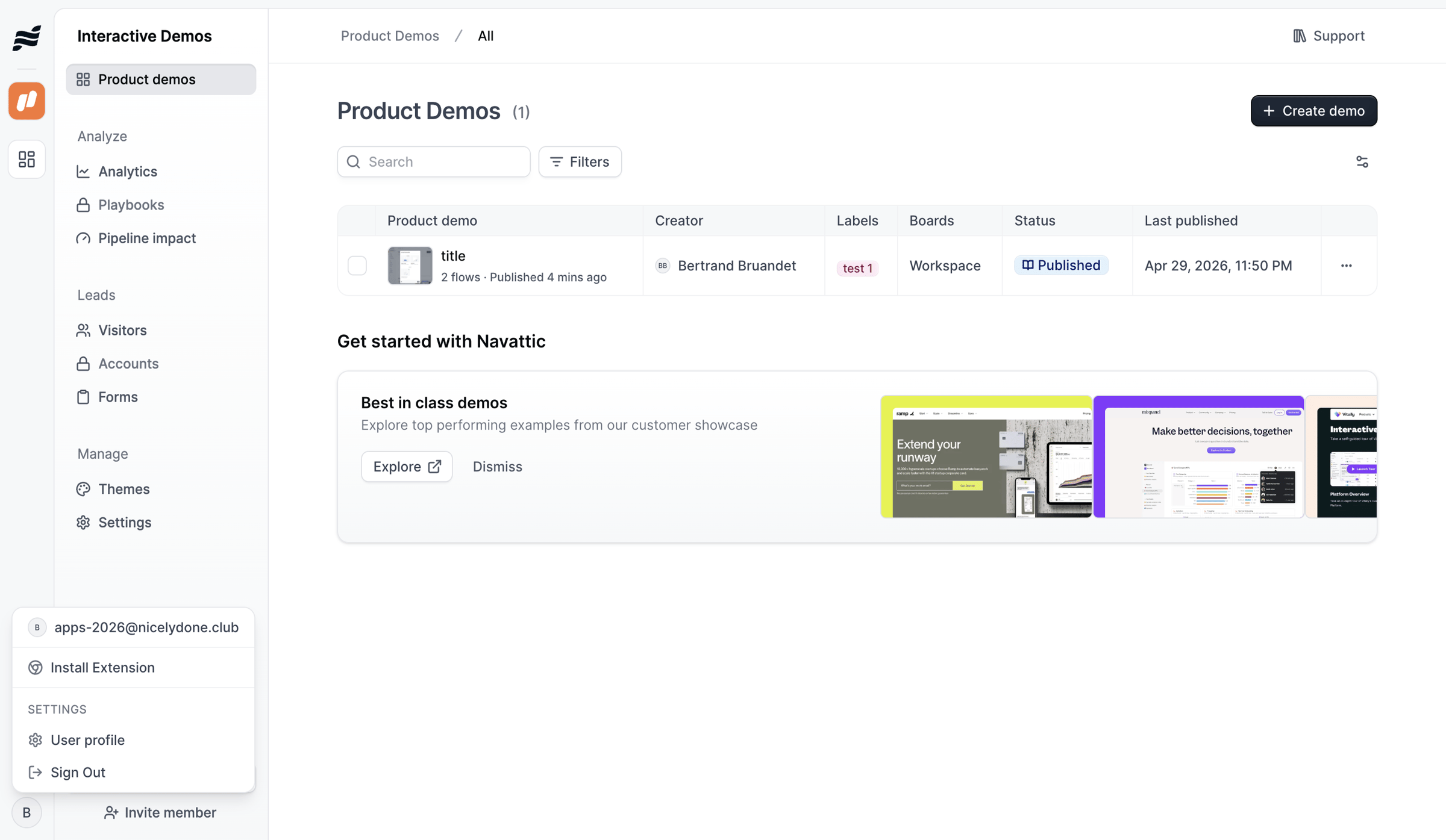 Navattic - Product Demos · nicelydone3 screen