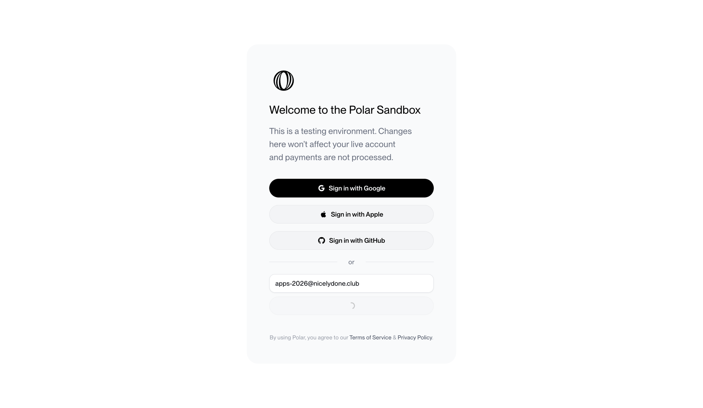 Polar - Log in to Polar | Polar screen