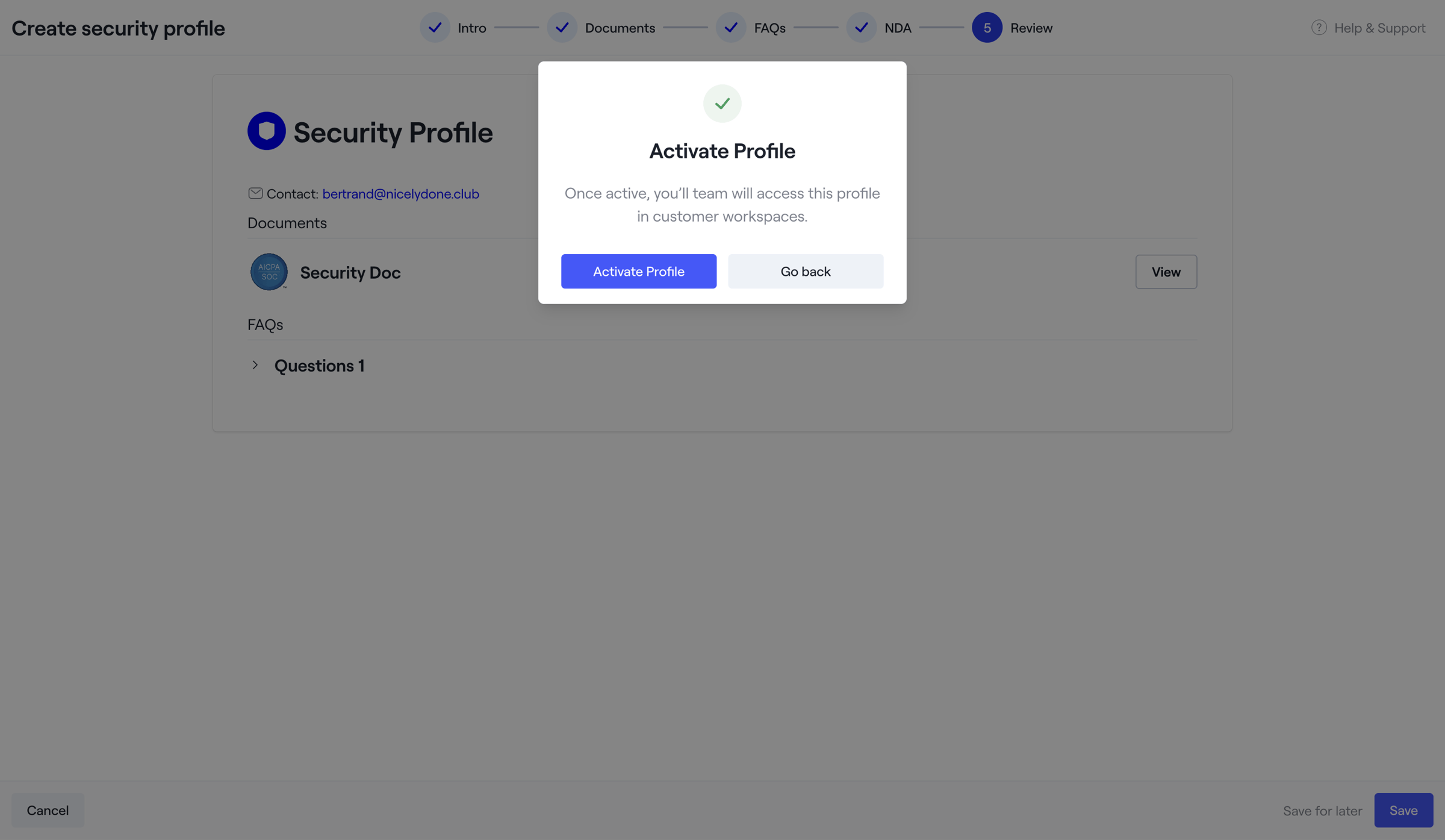 Dock - Dock · Settings screen