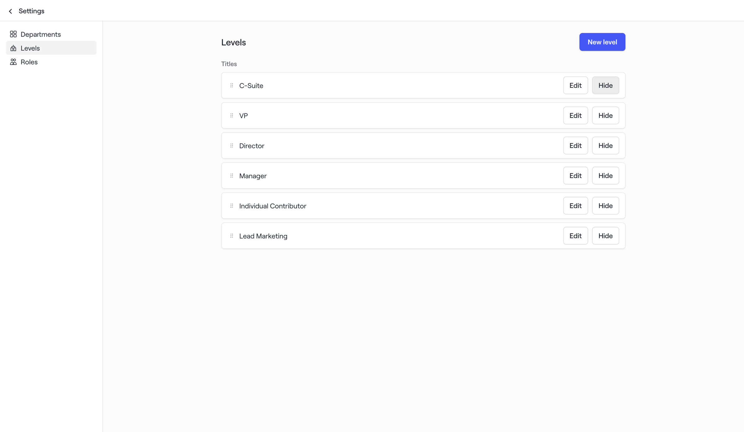 Dock - Account Maps · Settings screen