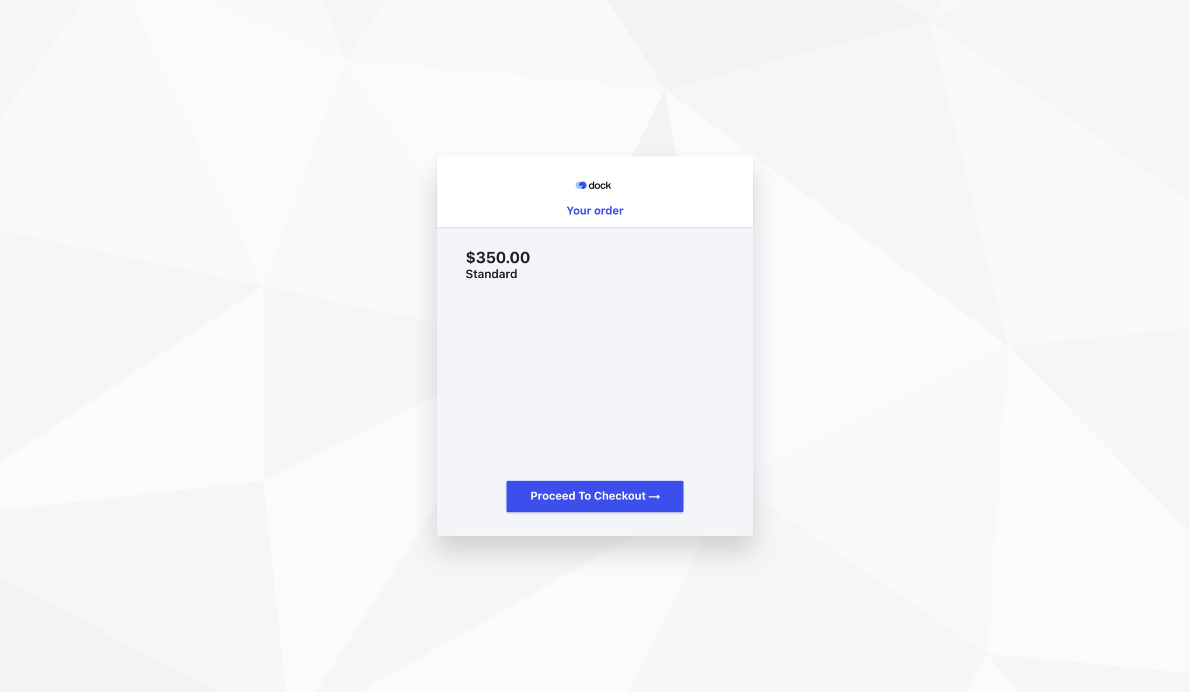 Dock - Chargebee Checkout screen