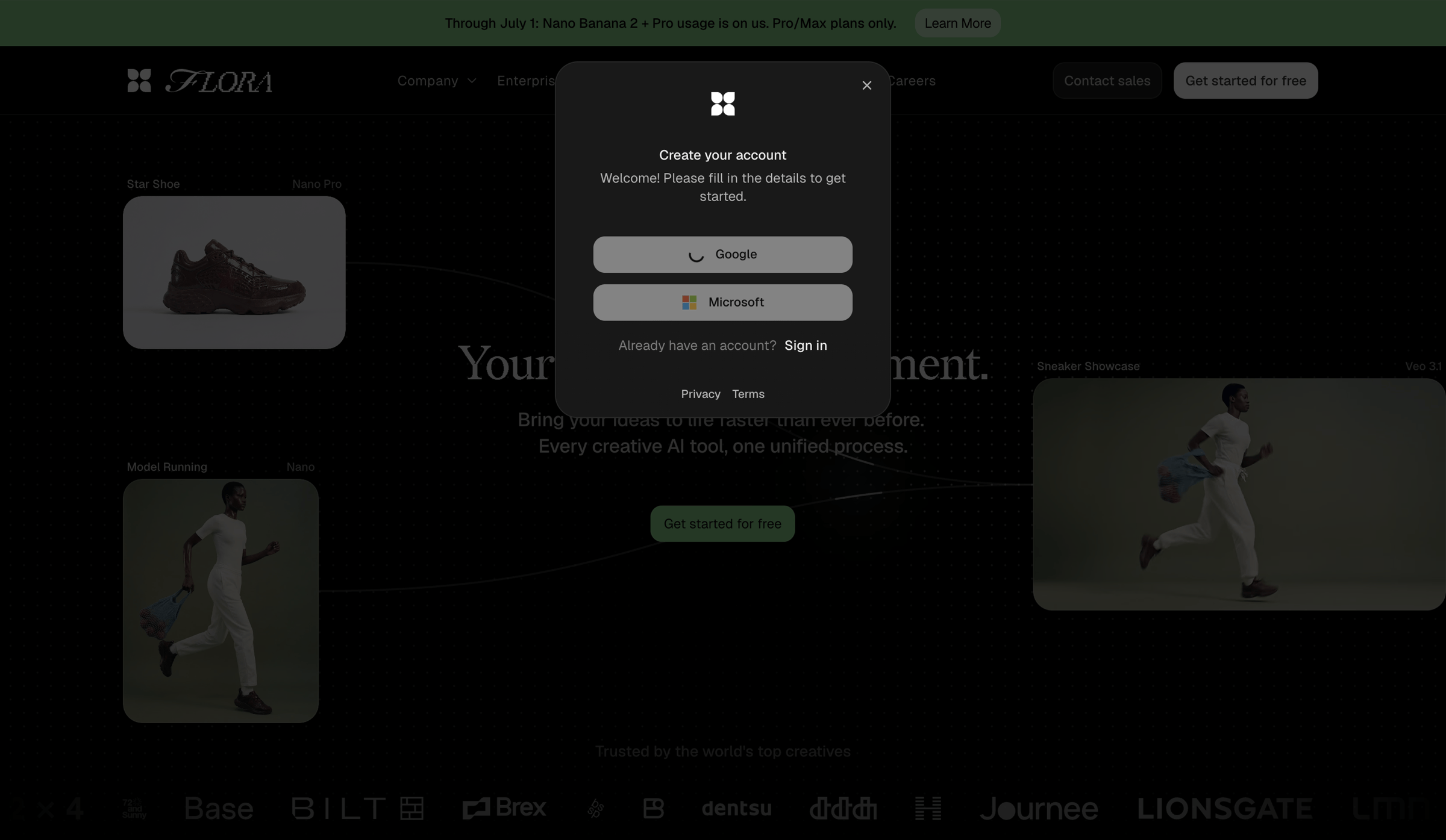 Flora - FLORA — Your Creative Environment screen