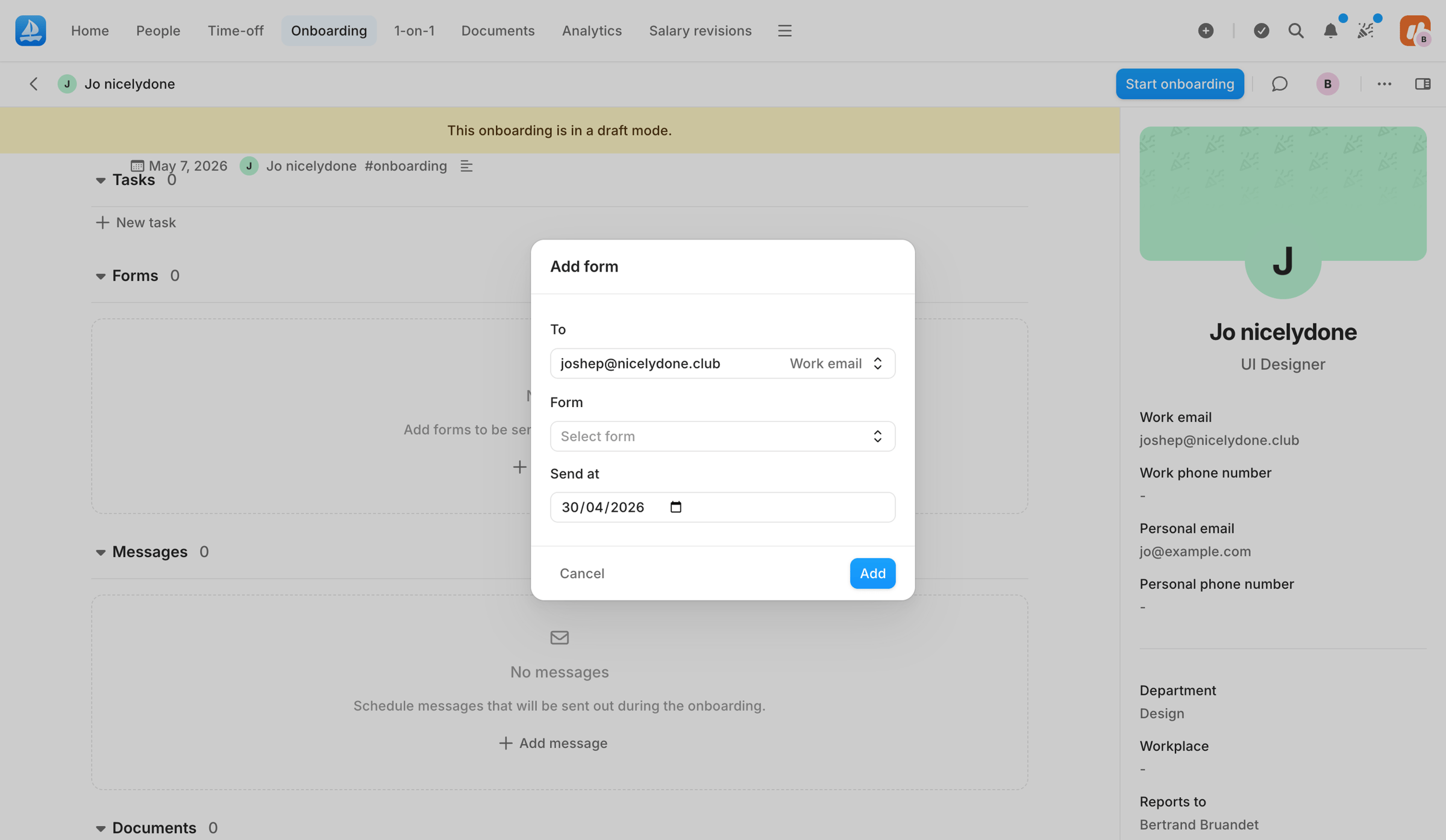 Aboard - Onboardees | Aboard screen