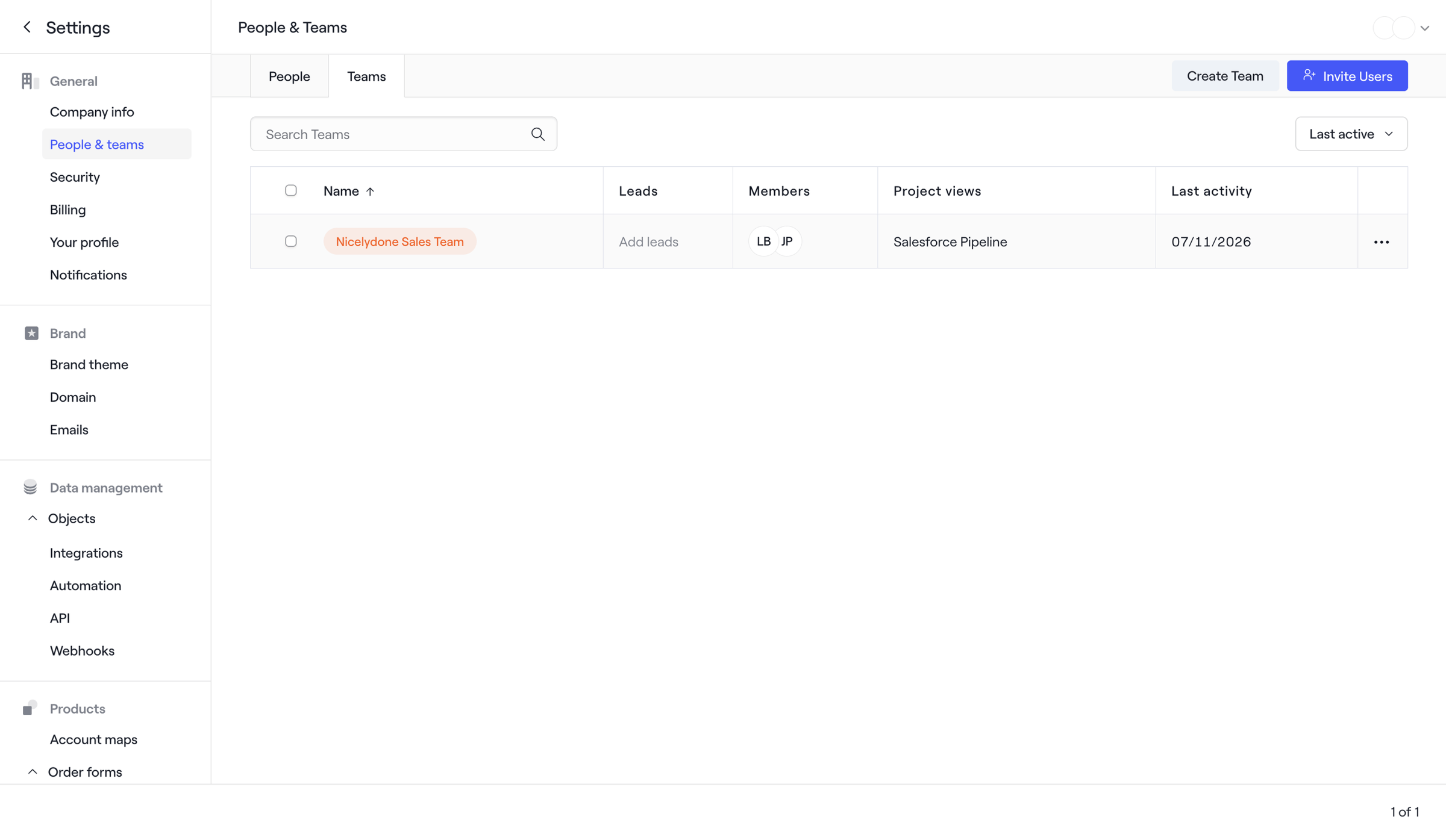Dock - Teams · Dock screen